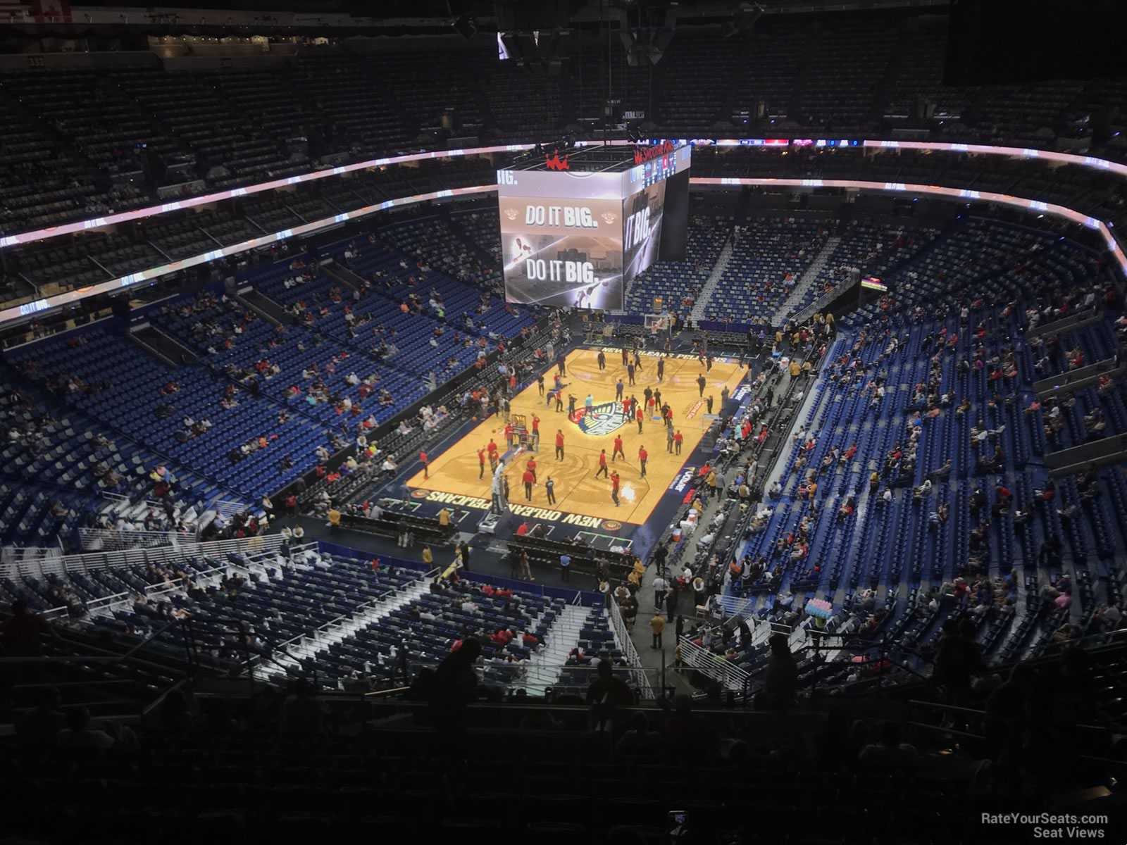 section 322, row 16 seat view  for basketball - smoothie king center