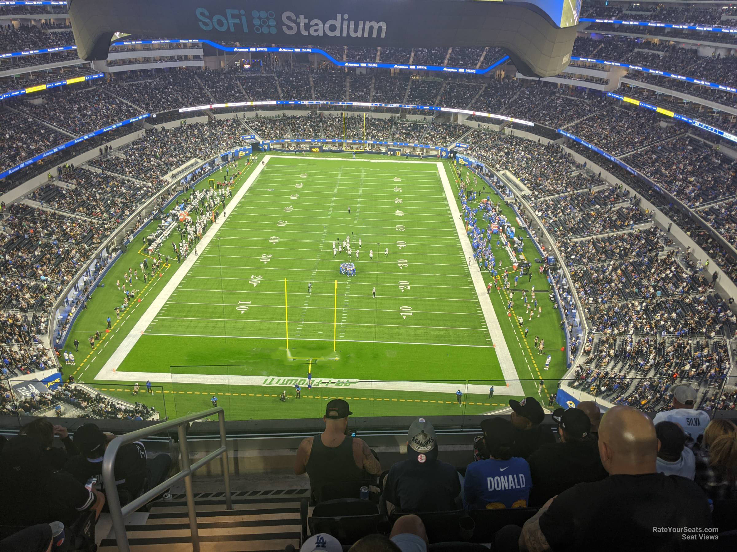 section 430 seat view  for football - sofi stadium