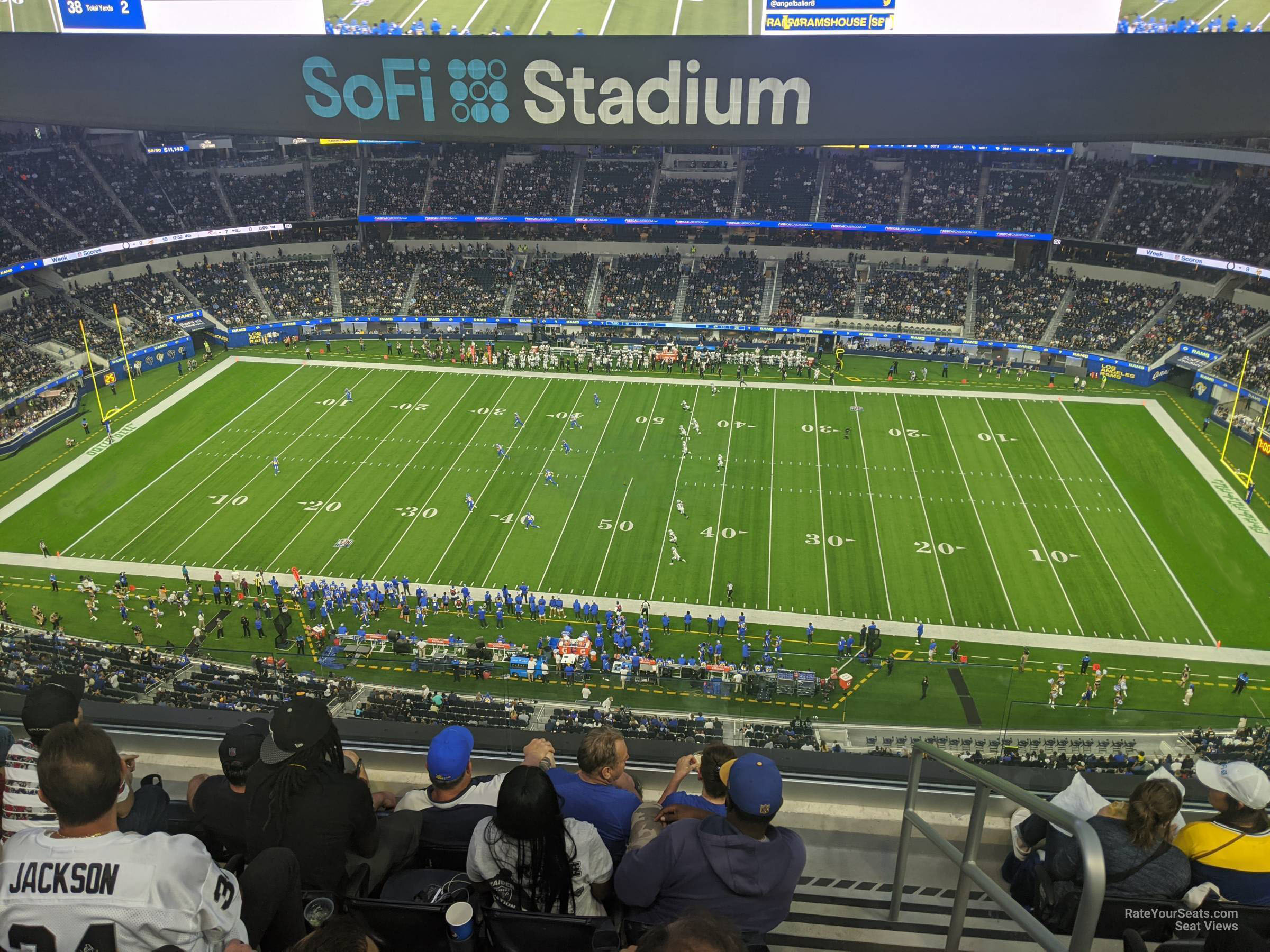section 444 seat view  for football - sofi stadium