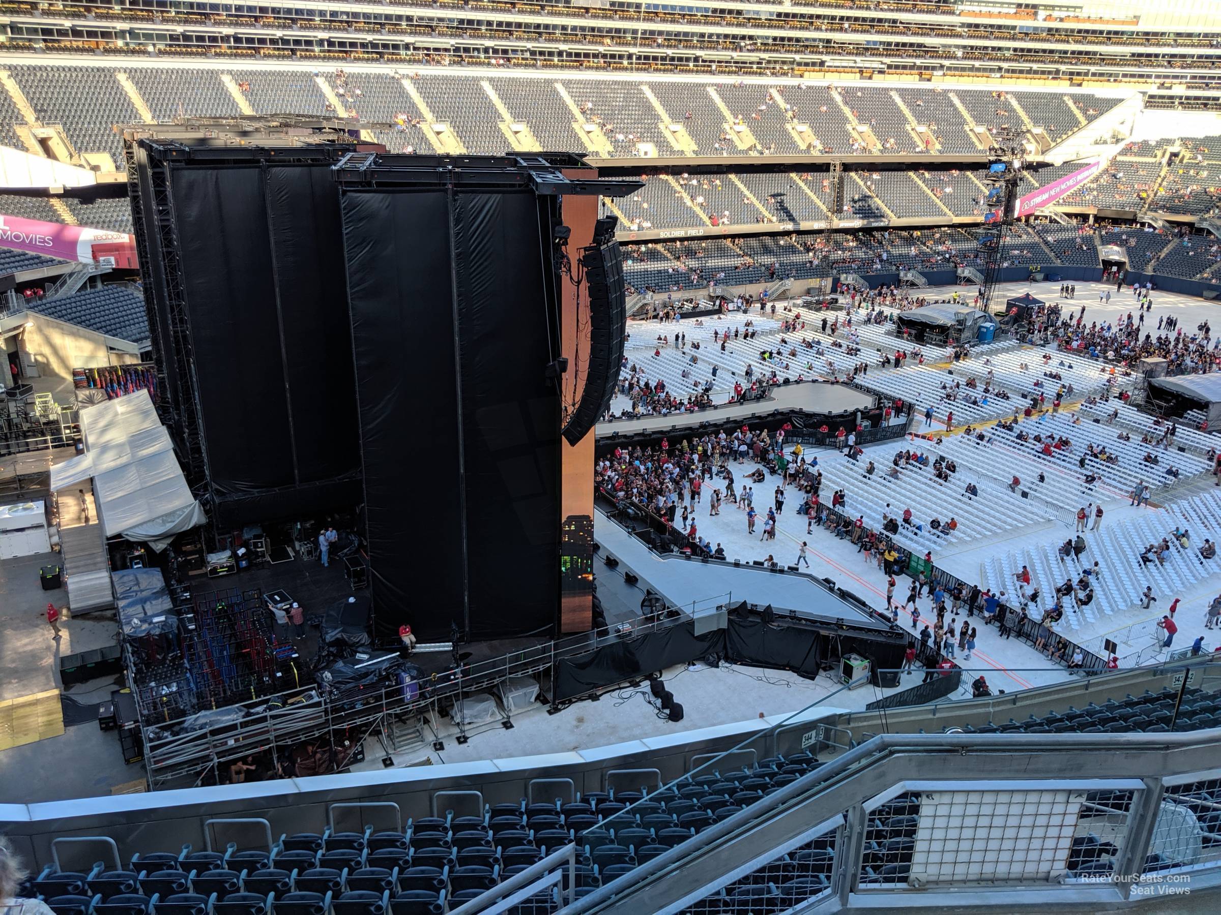 section 444, row 3 seat view  for concert - soldier field