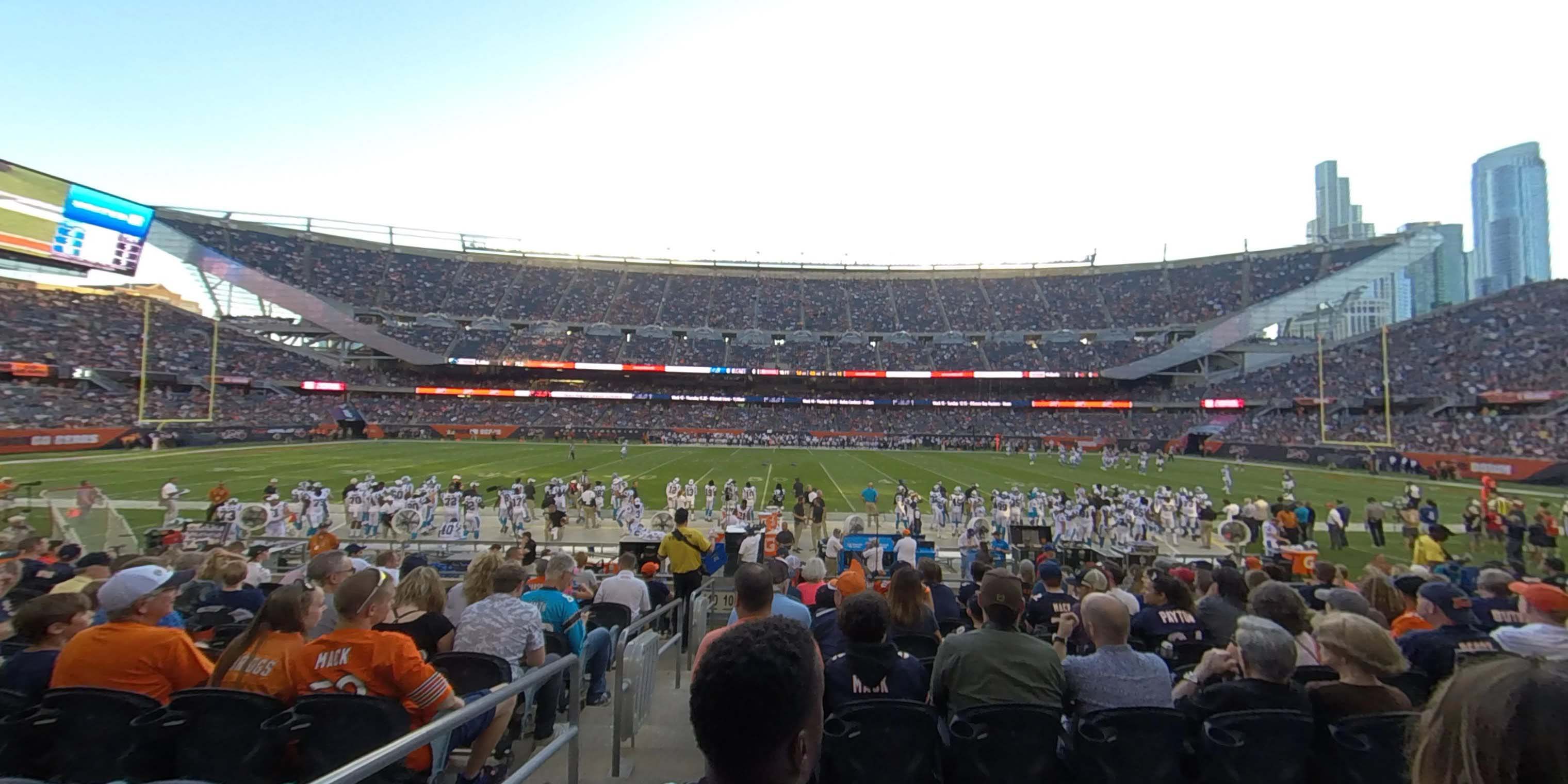 section 108 panoramic seat view  for football - soldier field