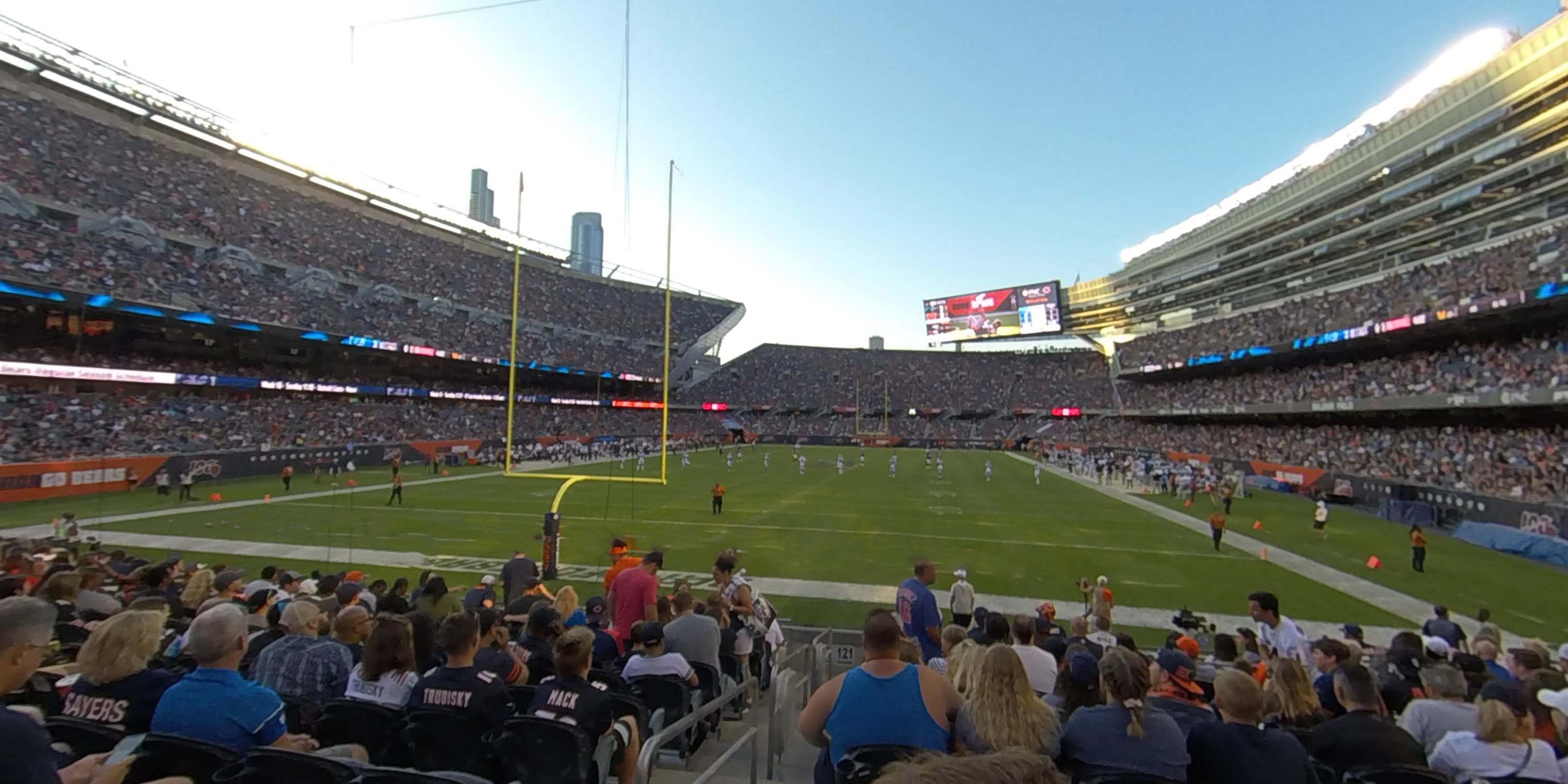 section 121 panoramic seat view  for football - soldier field