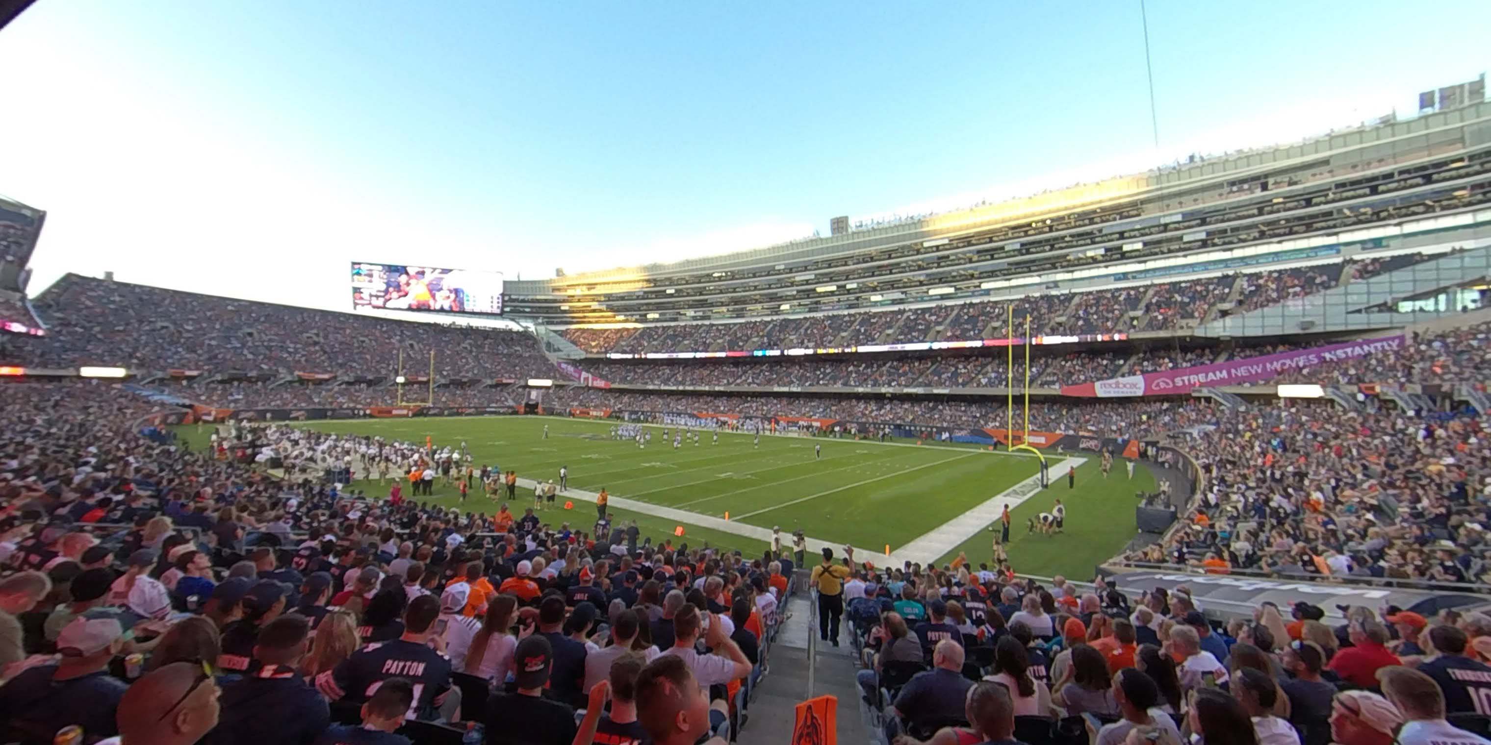 section 128 panoramic seat view  for football - soldier field
