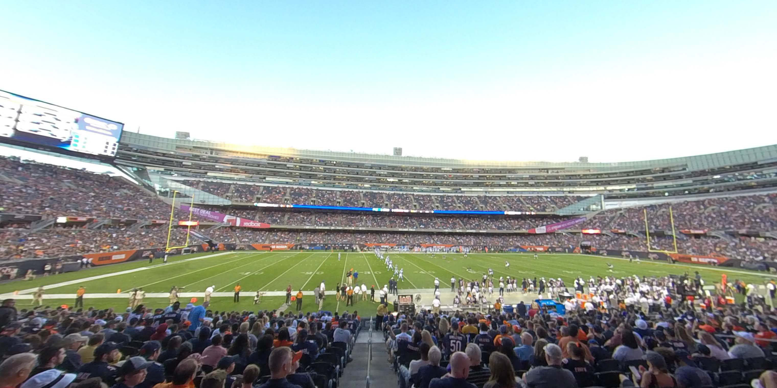 section 140 panoramic seat view  for football - soldier field