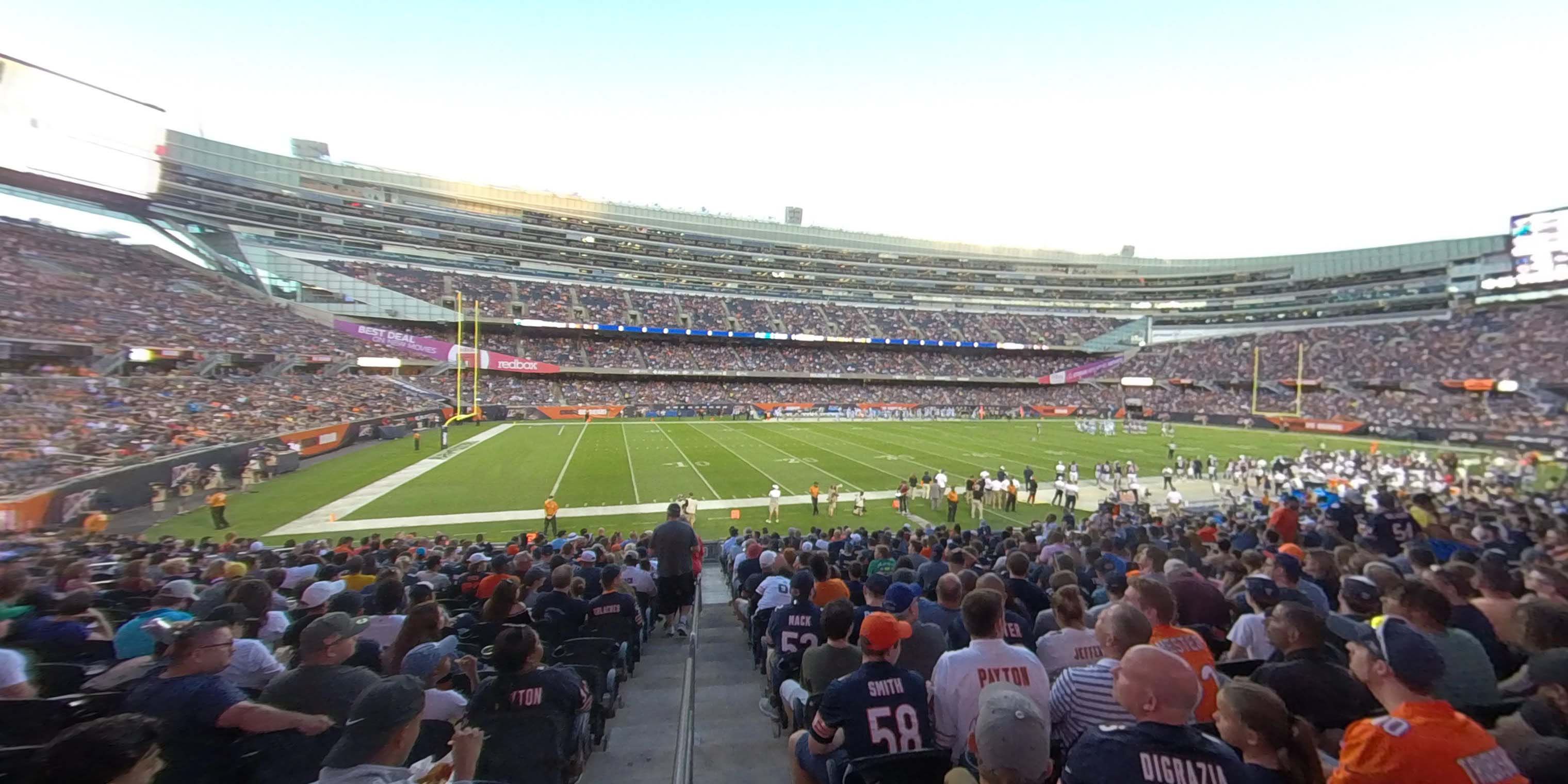 section 142 panoramic seat view  for football - soldier field