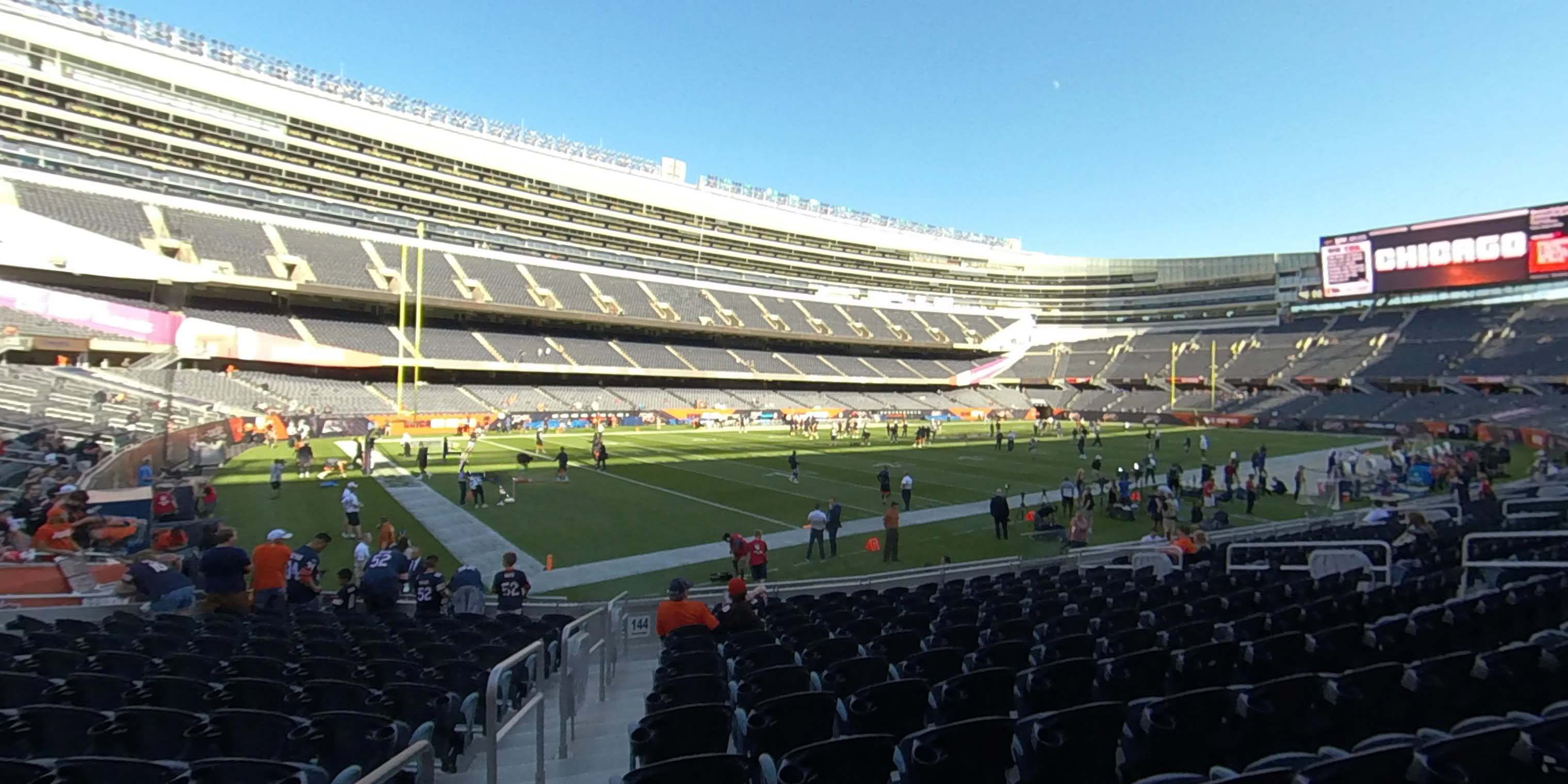 section 144 panoramic seat view  for football - soldier field
