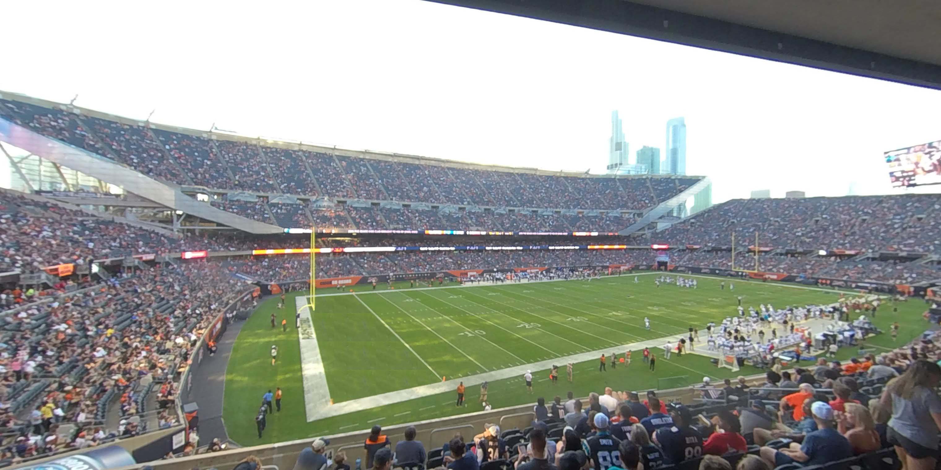 section 214 panoramic seat view  for football - soldier field