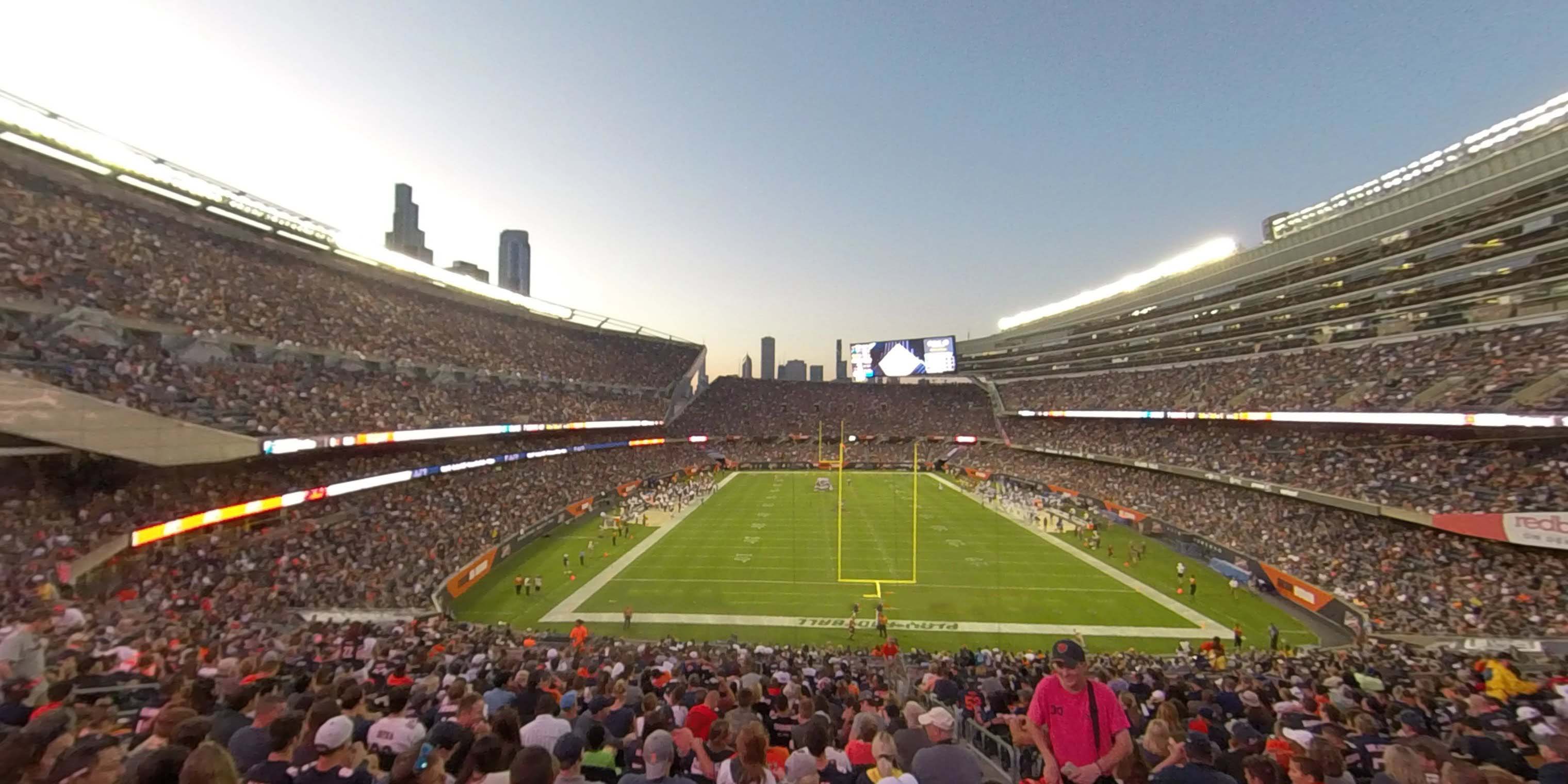 section 222 panoramic seat view  for football - soldier field