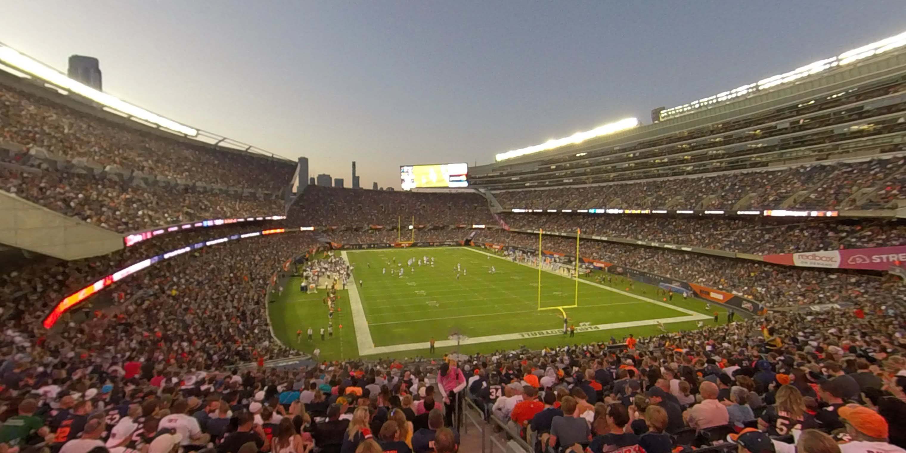 section 224 panoramic seat view  for football - soldier field