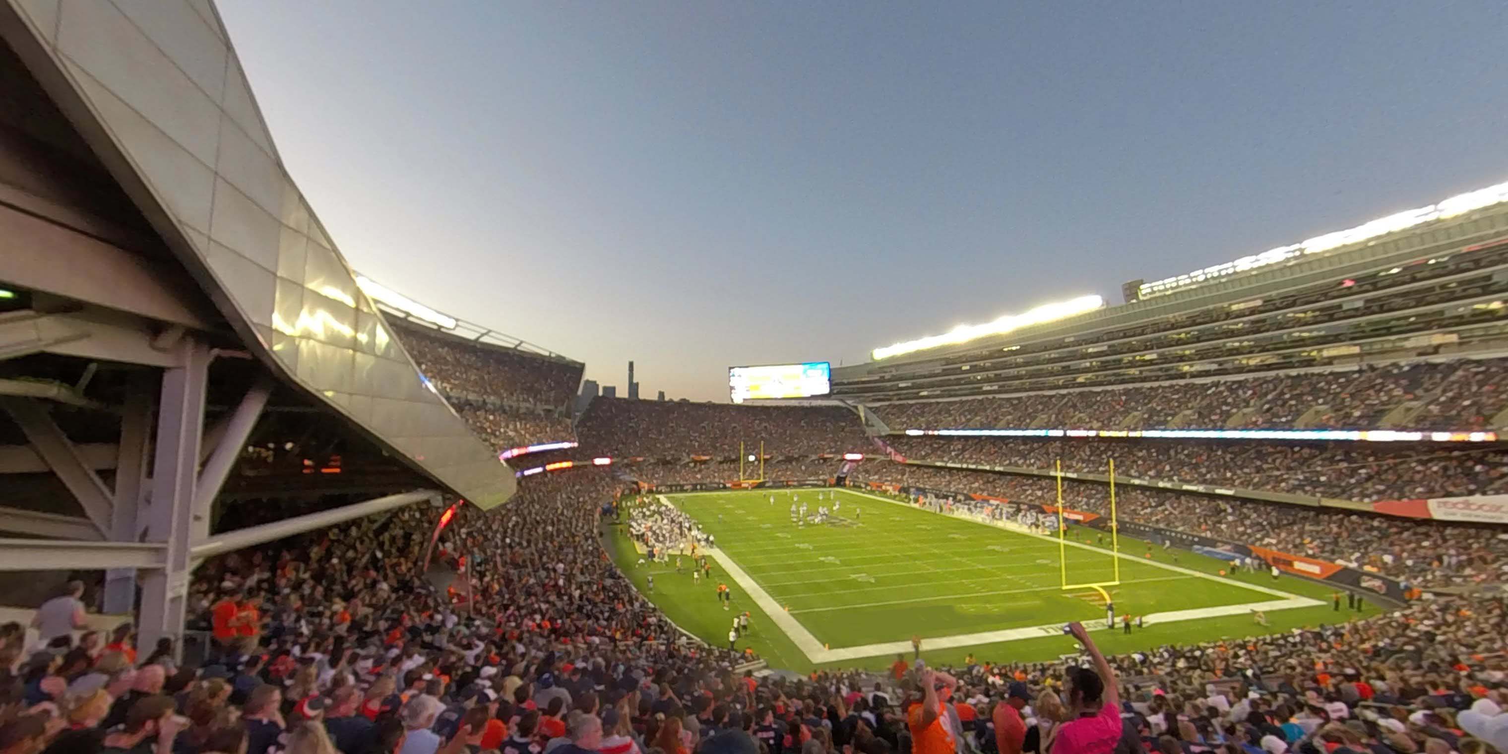 section 225 panoramic seat view  for football - soldier field