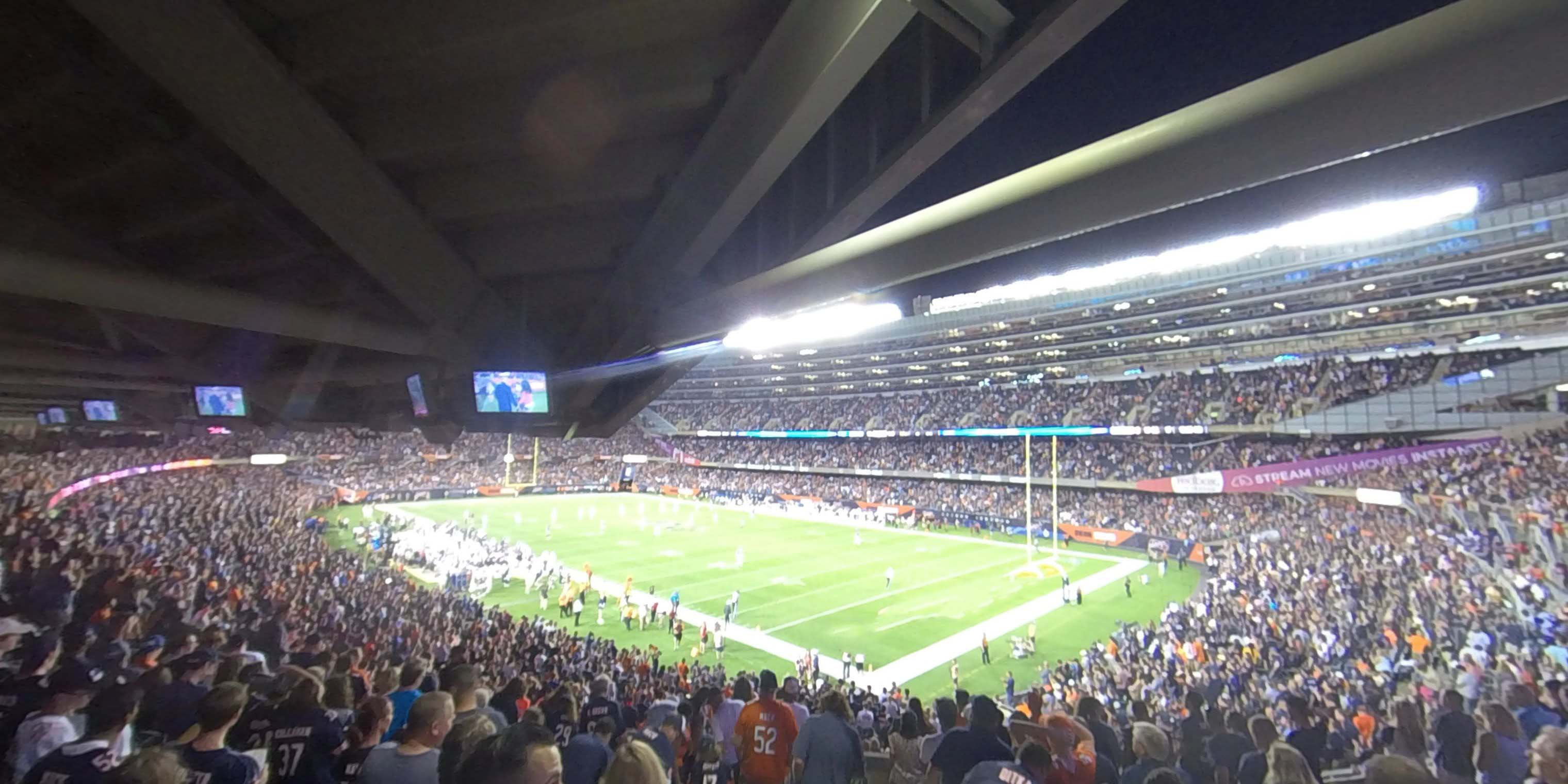 section 228 panoramic seat view  for football - soldier field
