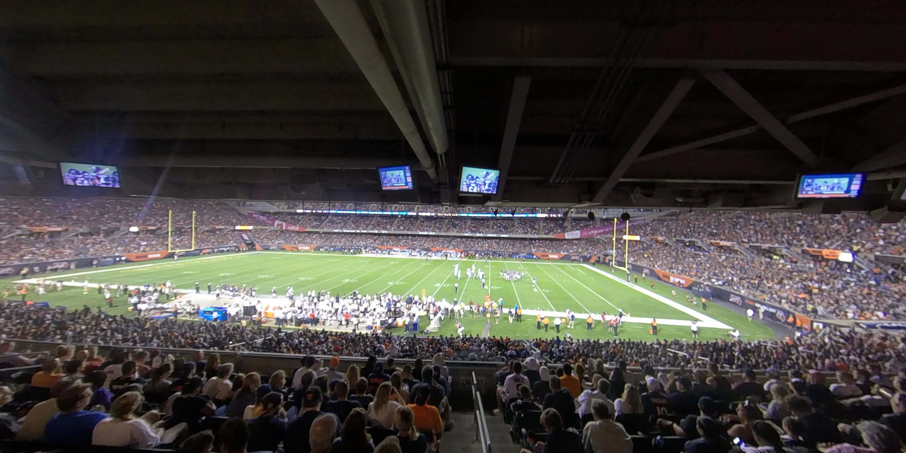 section 233 panoramic seat view  for football - soldier field