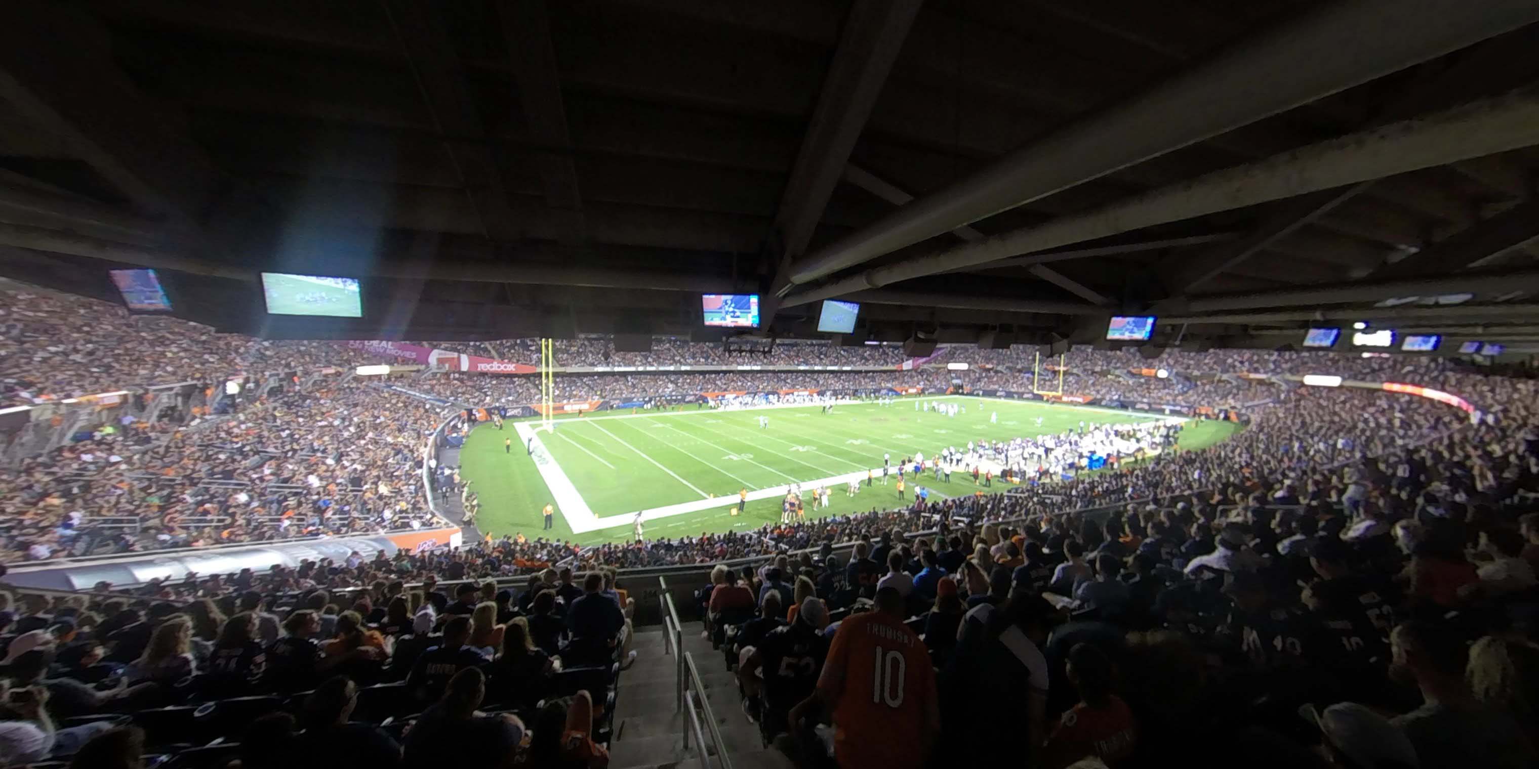 section 243 panoramic seat view  for football - soldier field