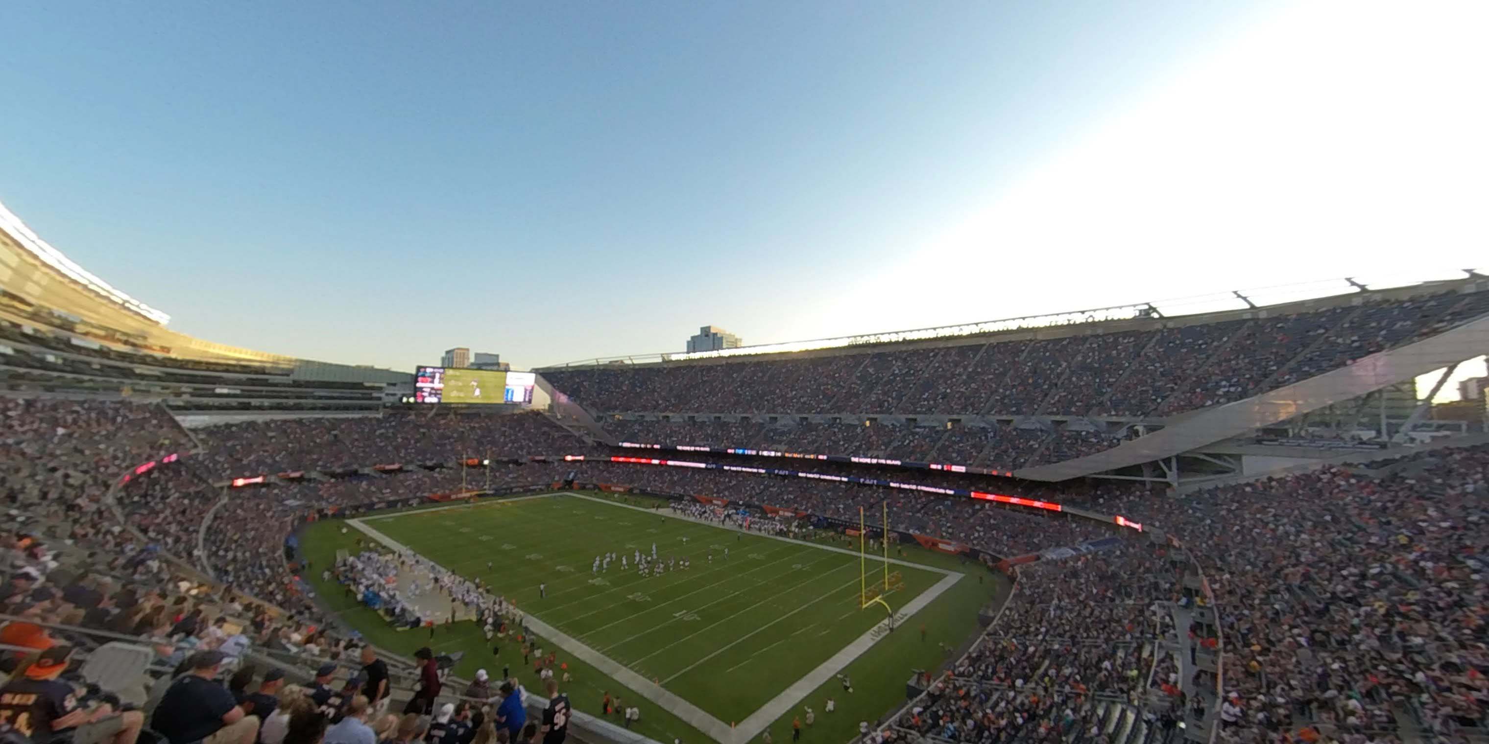 section 301 panoramic seat view  for football - soldier field