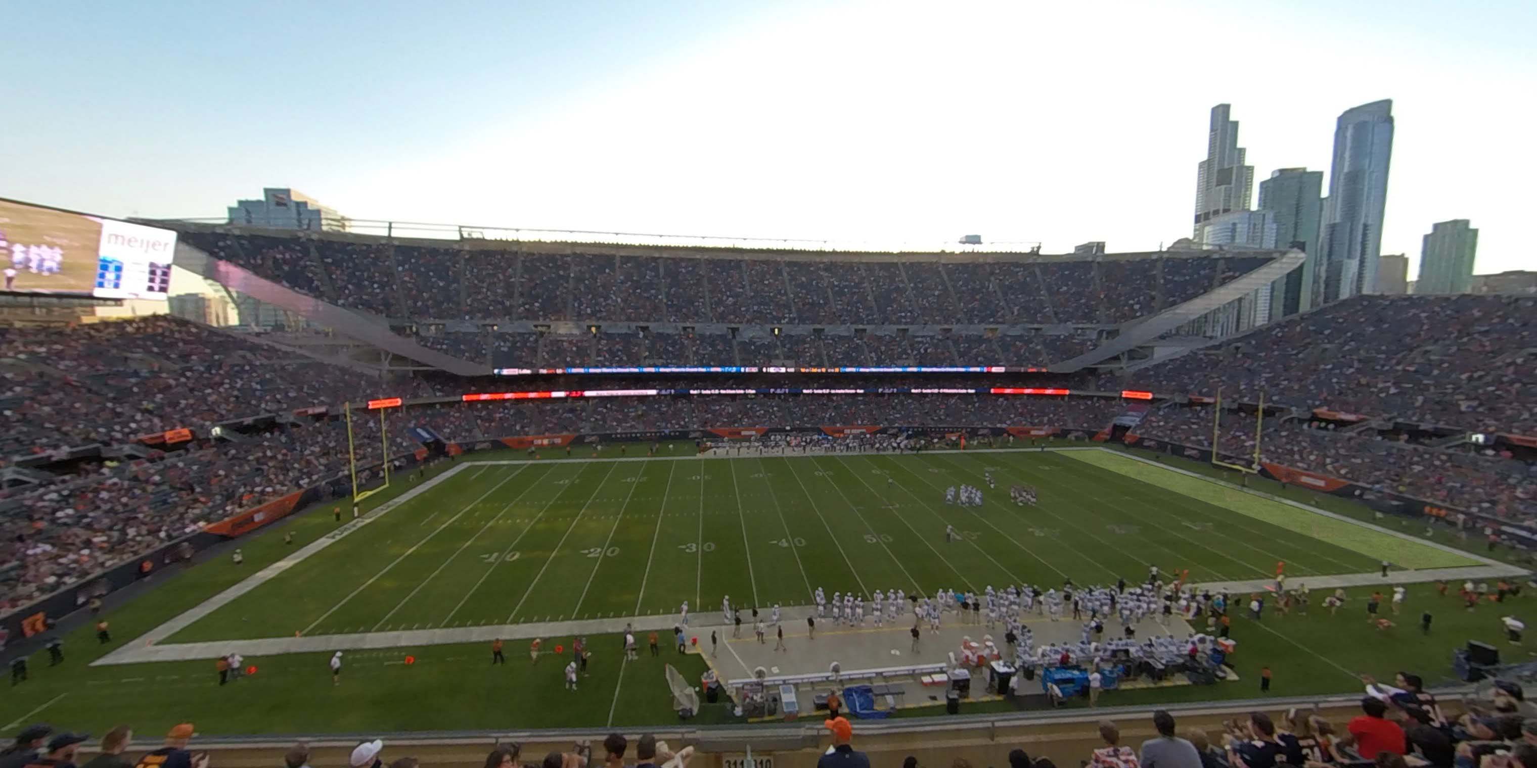 section 310 panoramic seat view  for football - soldier field