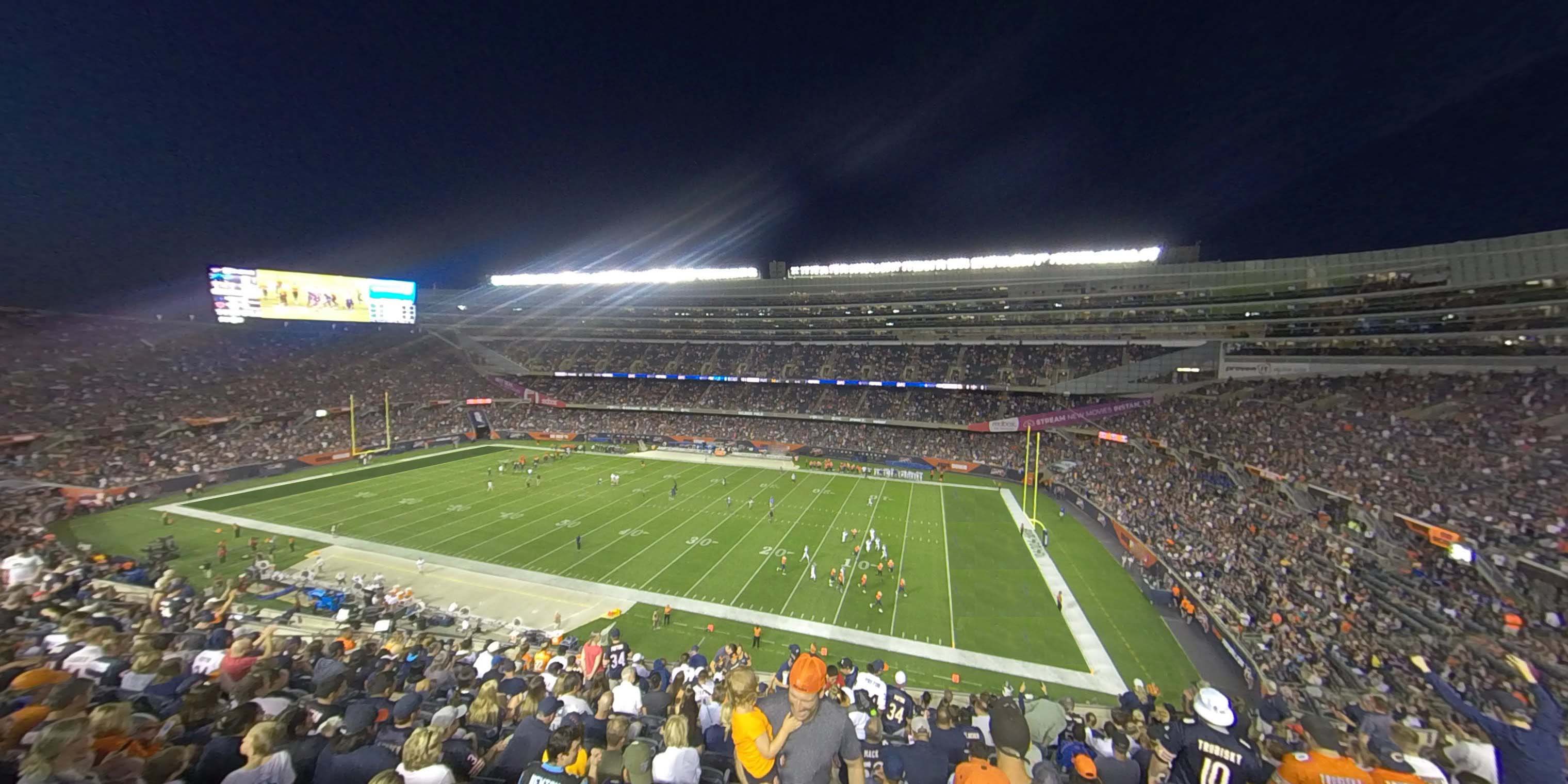 section 332 panoramic seat view  for football - soldier field