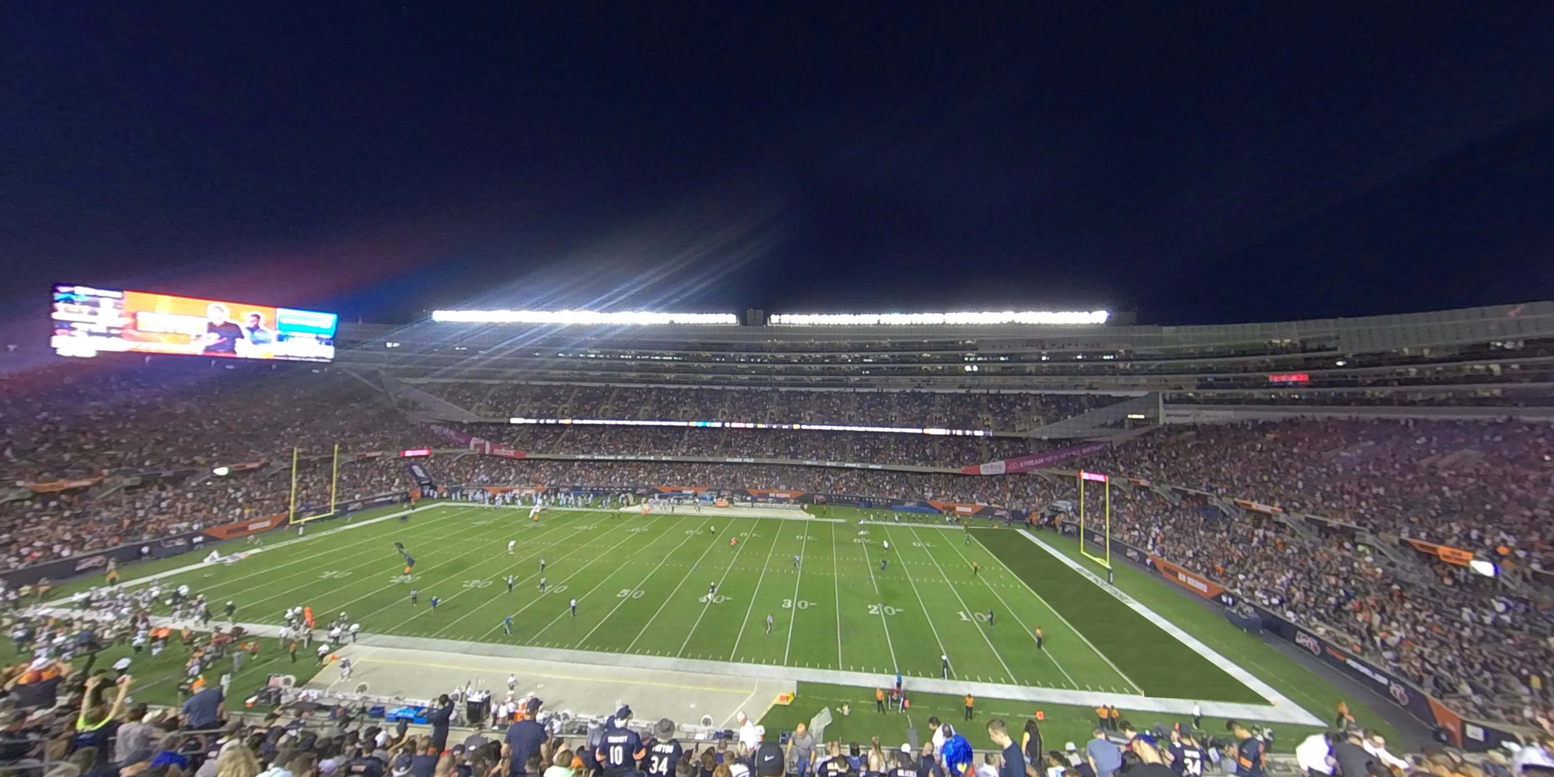 section 334 panoramic seat view  for football - soldier field