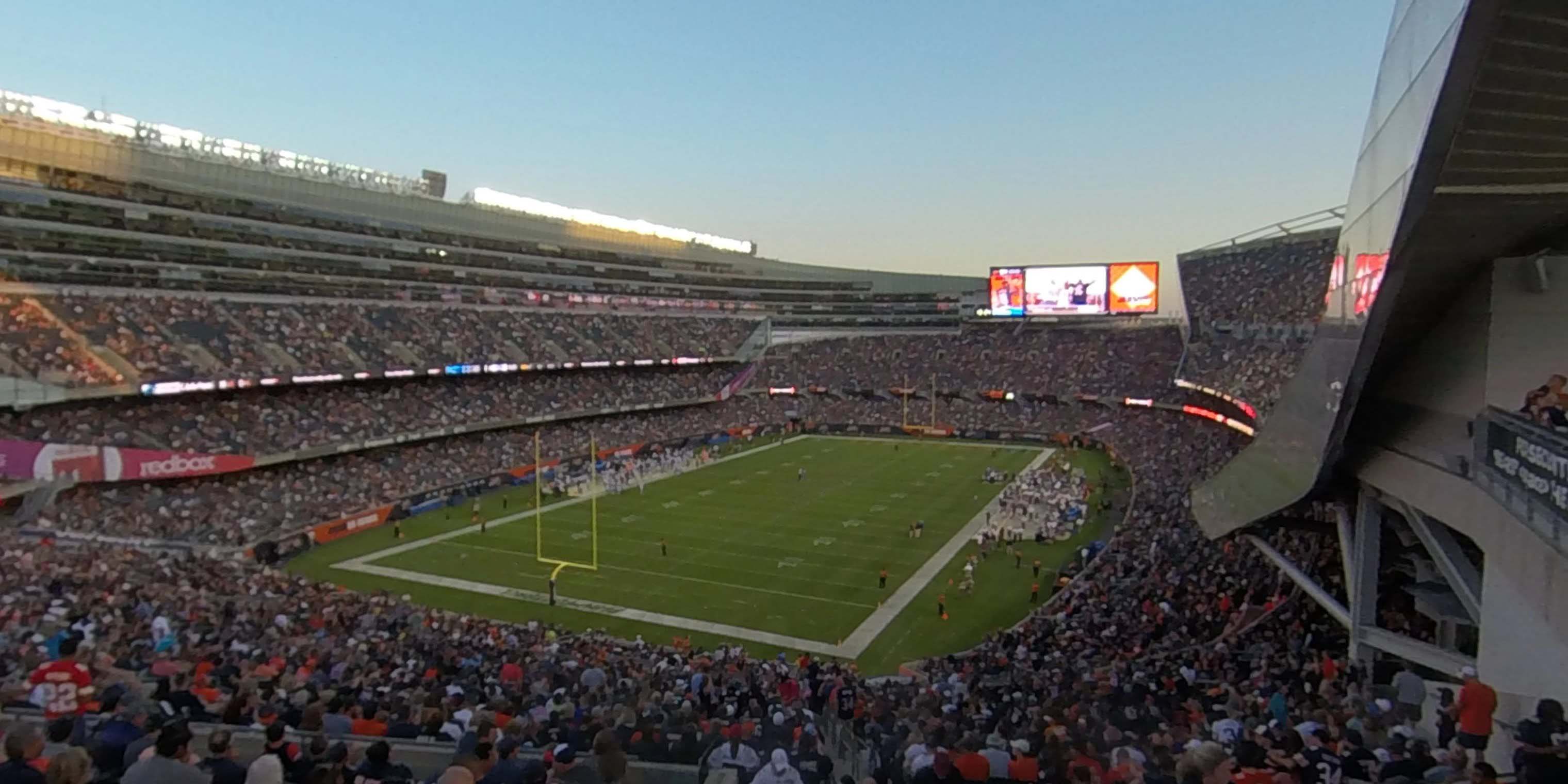 section 348 panoramic seat view  for football - soldier field