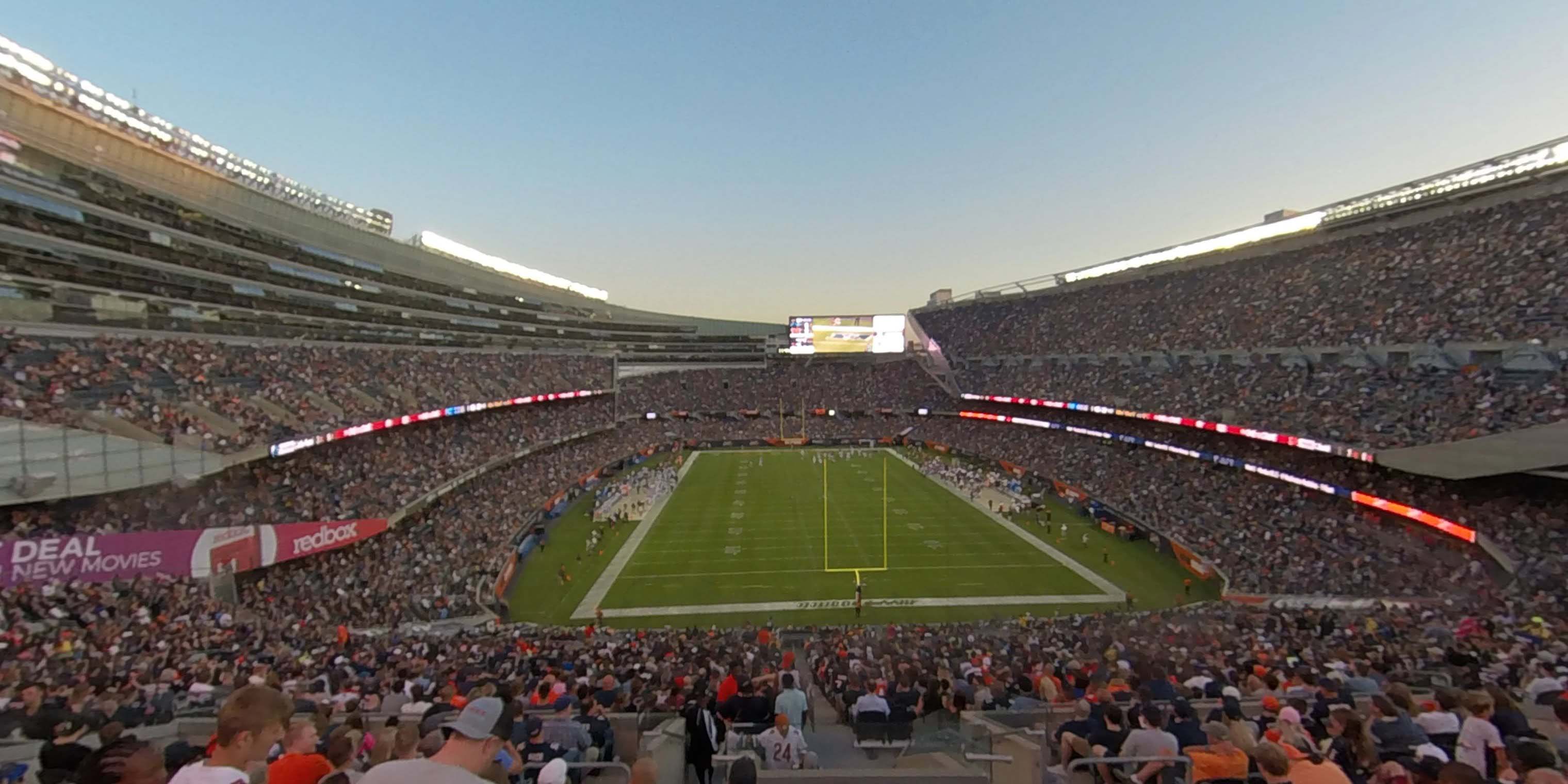 section 352 panoramic seat view  for football - soldier field