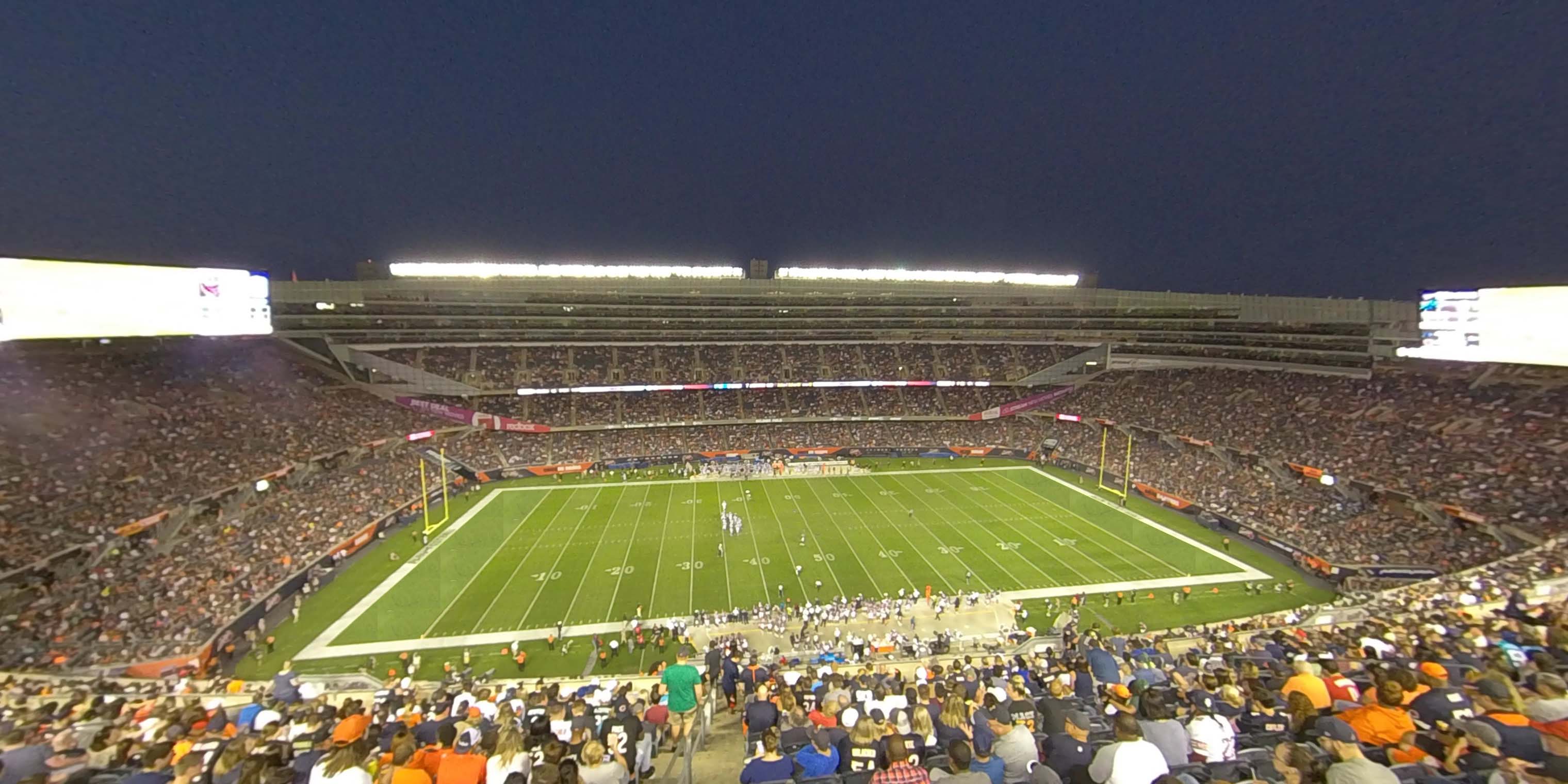 section 438 panoramic seat view  for football - soldier field