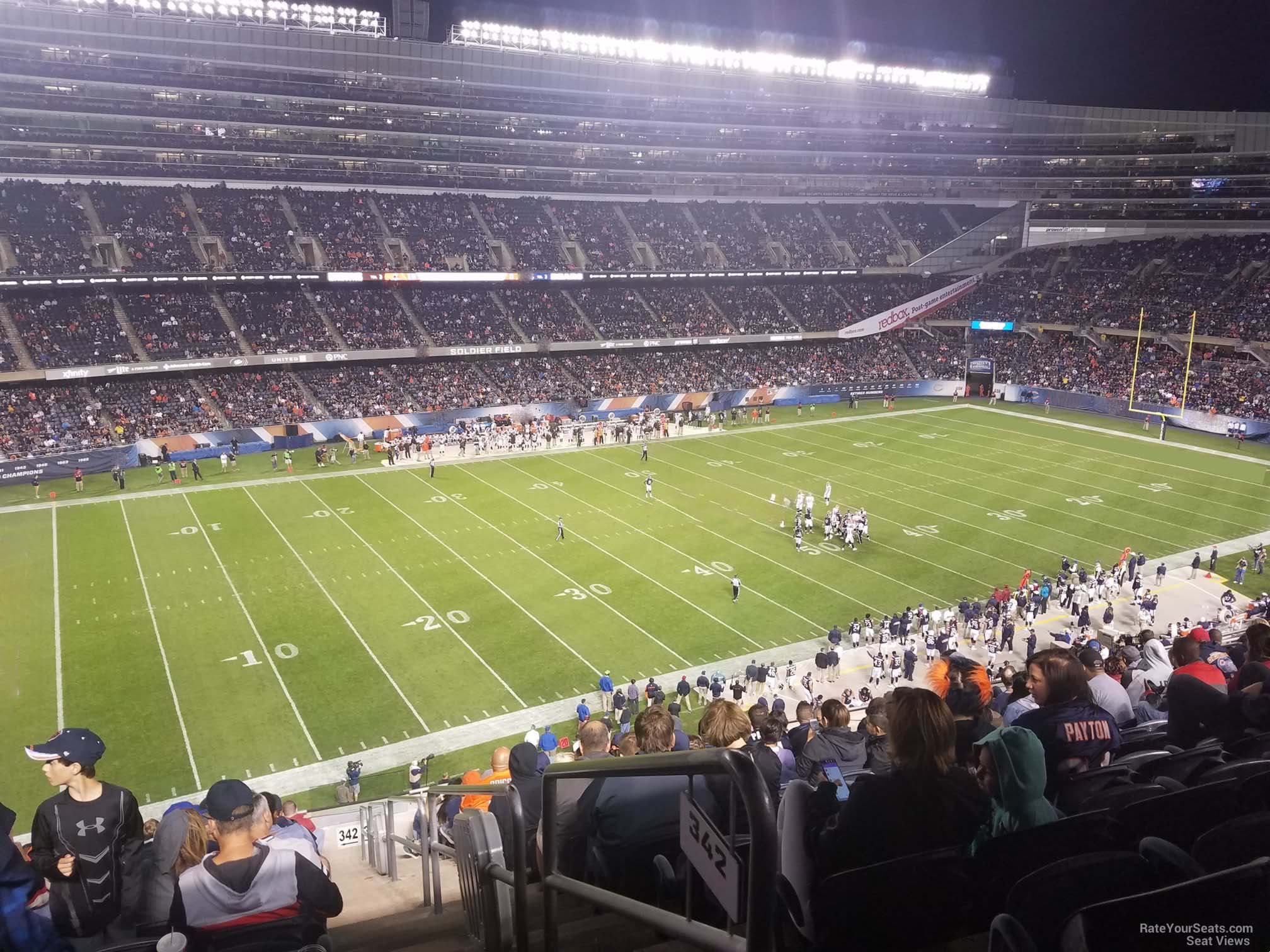 section 341, row 15 seat view  for football - soldier field