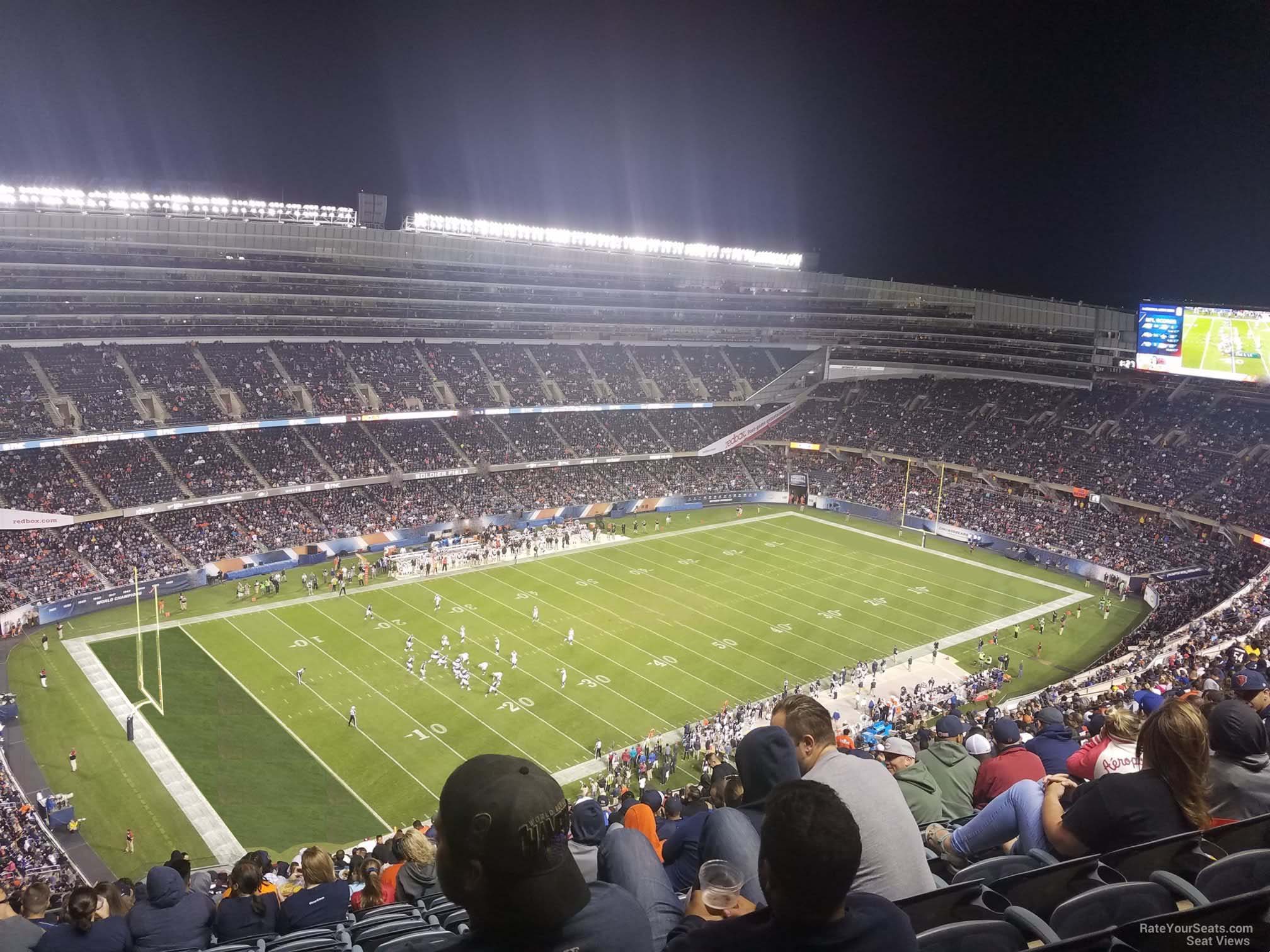 section 443, row 30 seat view  for football - soldier field