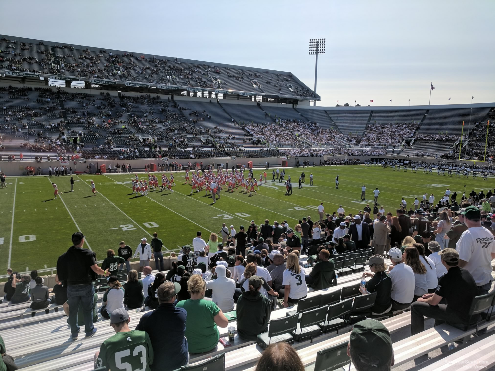 section 25, row 25 seat view  - spartan stadium