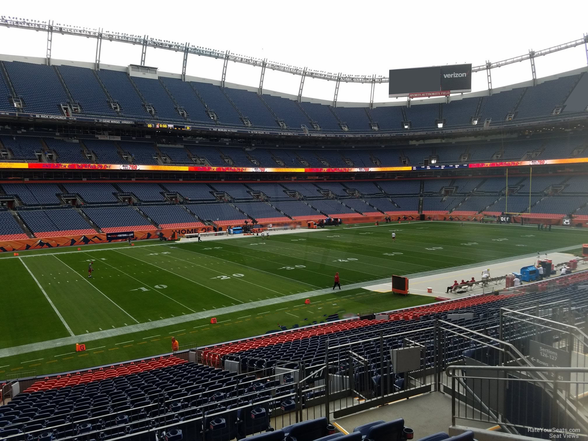 section 127, row 30 seat view  - empower field (at mile high)