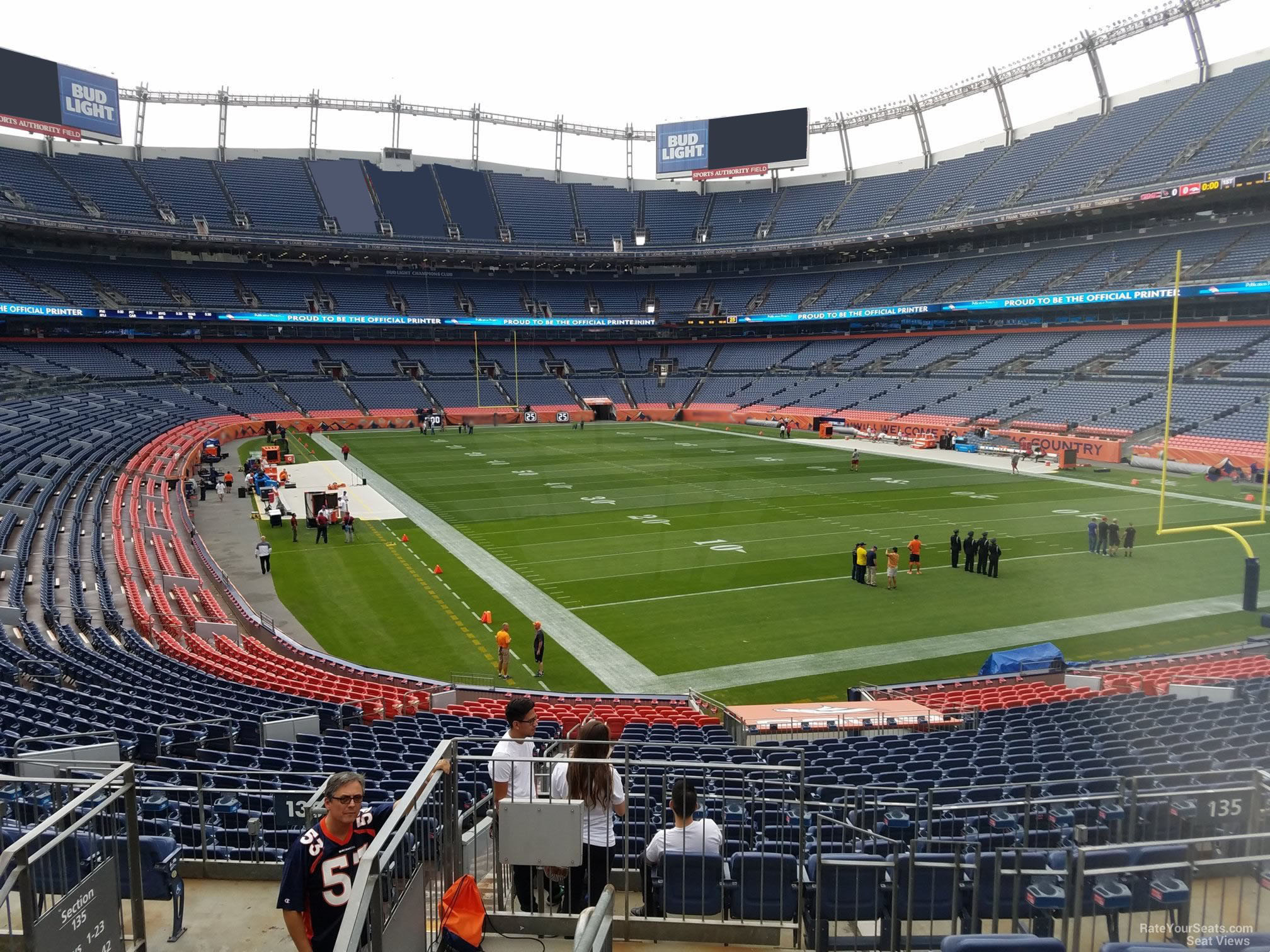 section 135, row 30 seat view  - empower field (at mile high)