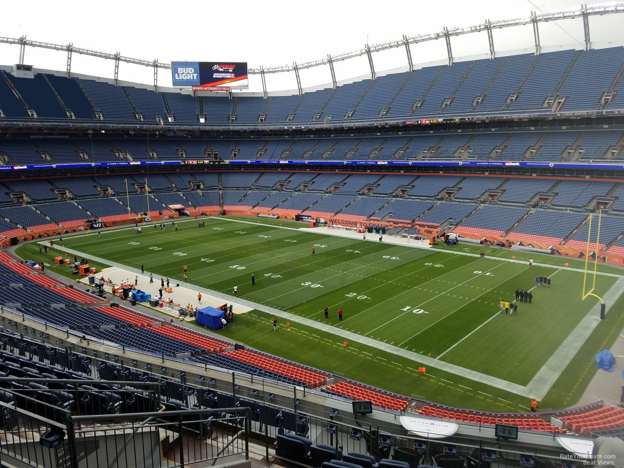 section 302, row 12 seat view  - empower field (at mile high)