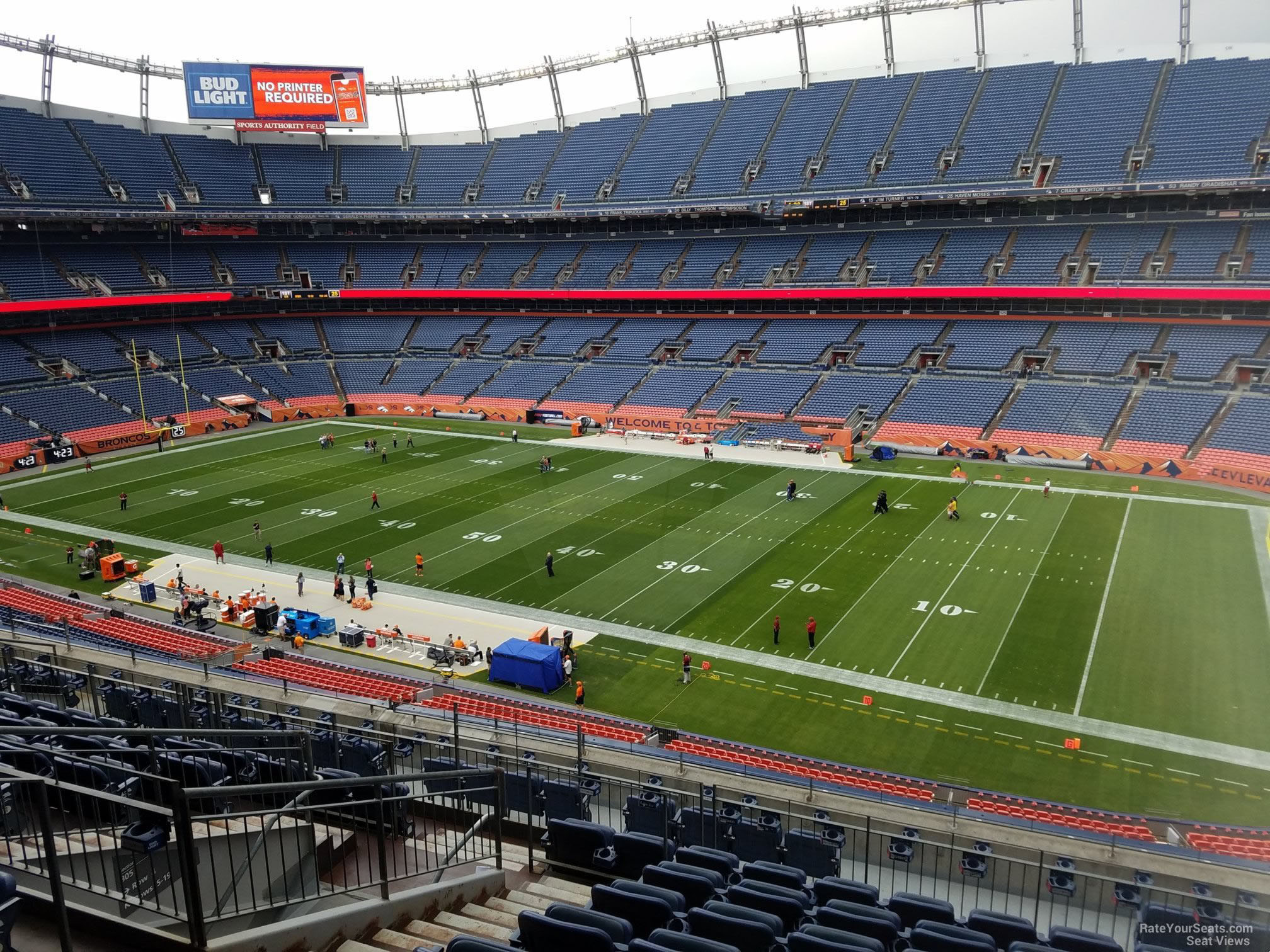 section 304, row 12 seat view  - empower field (at mile high)