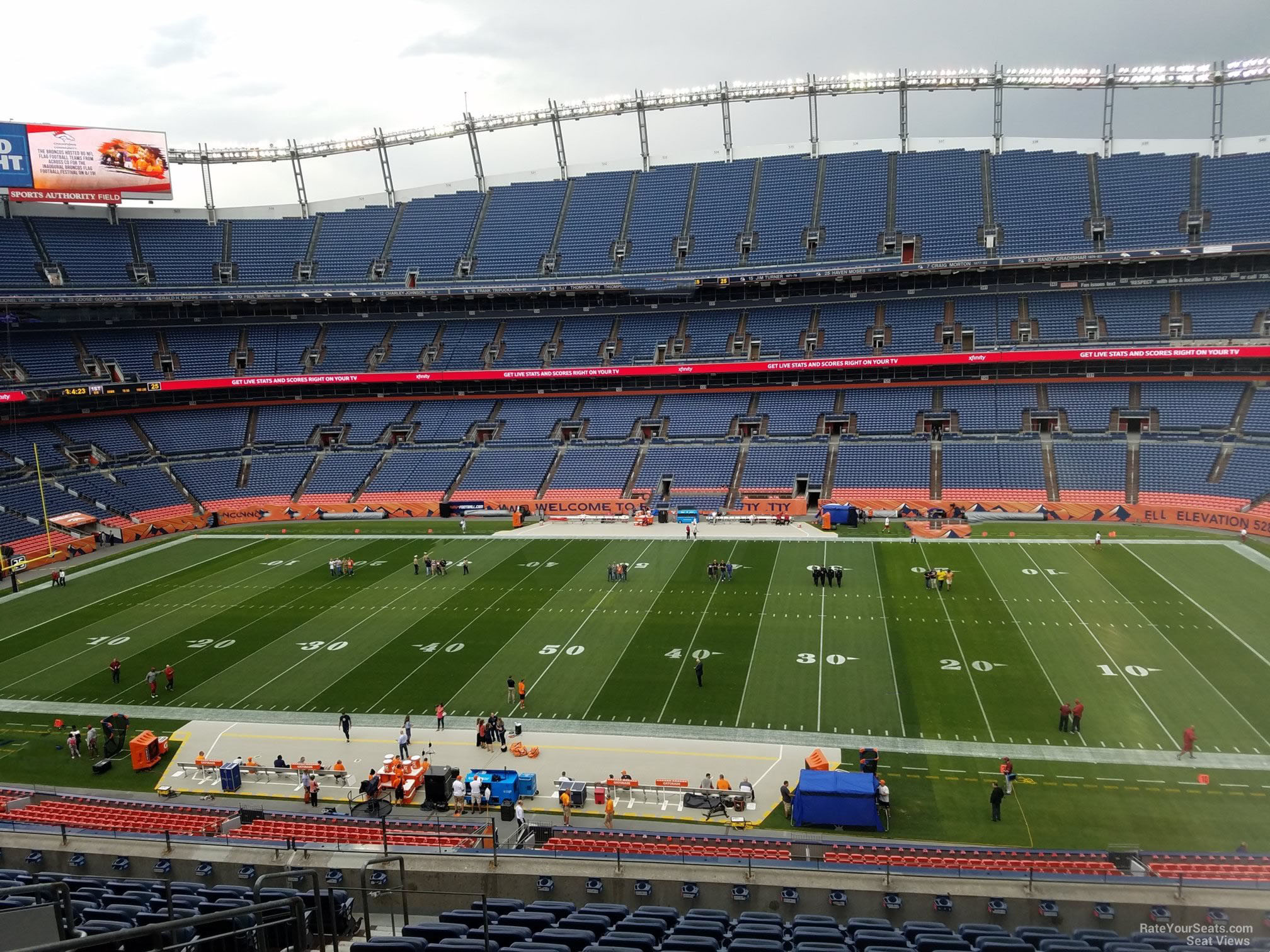 section 307, row 12 seat view  - empower field (at mile high)