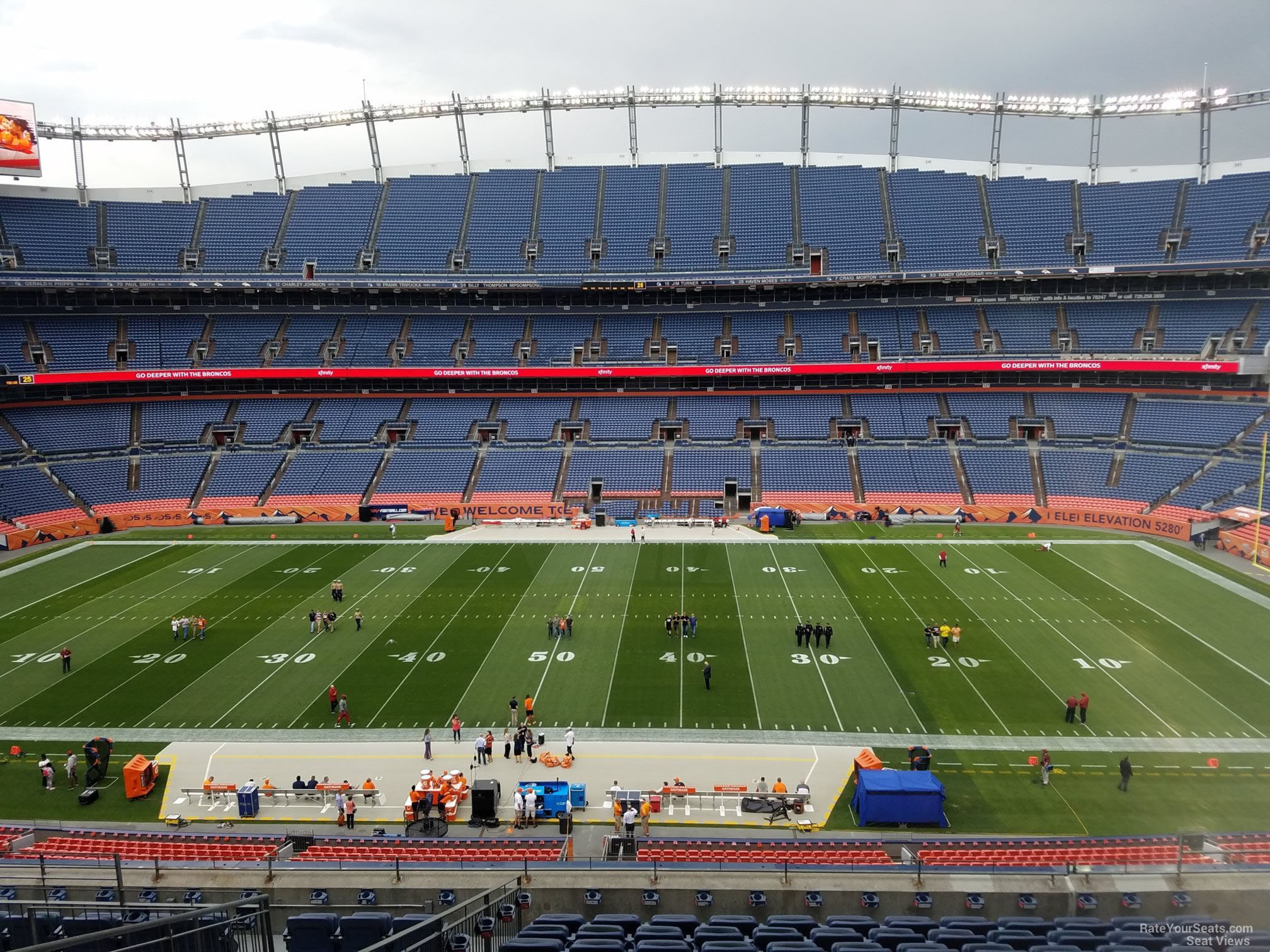 section 308, row 12 seat view  - empower field (at mile high)