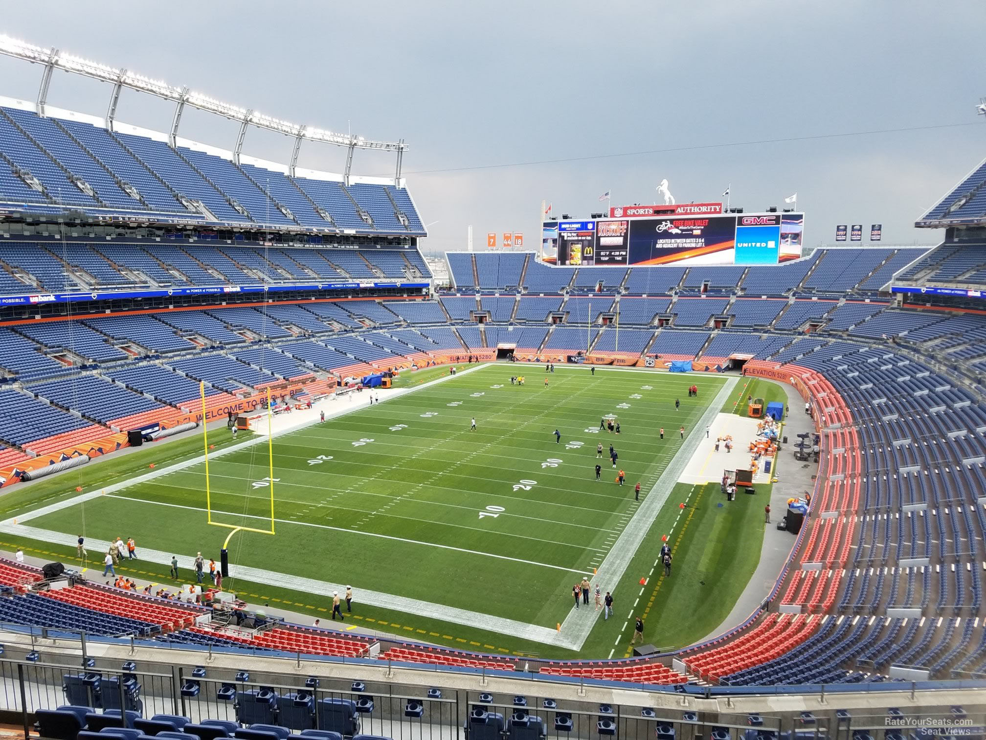 section 320, row 12 seat view  - empower field (at mile high)