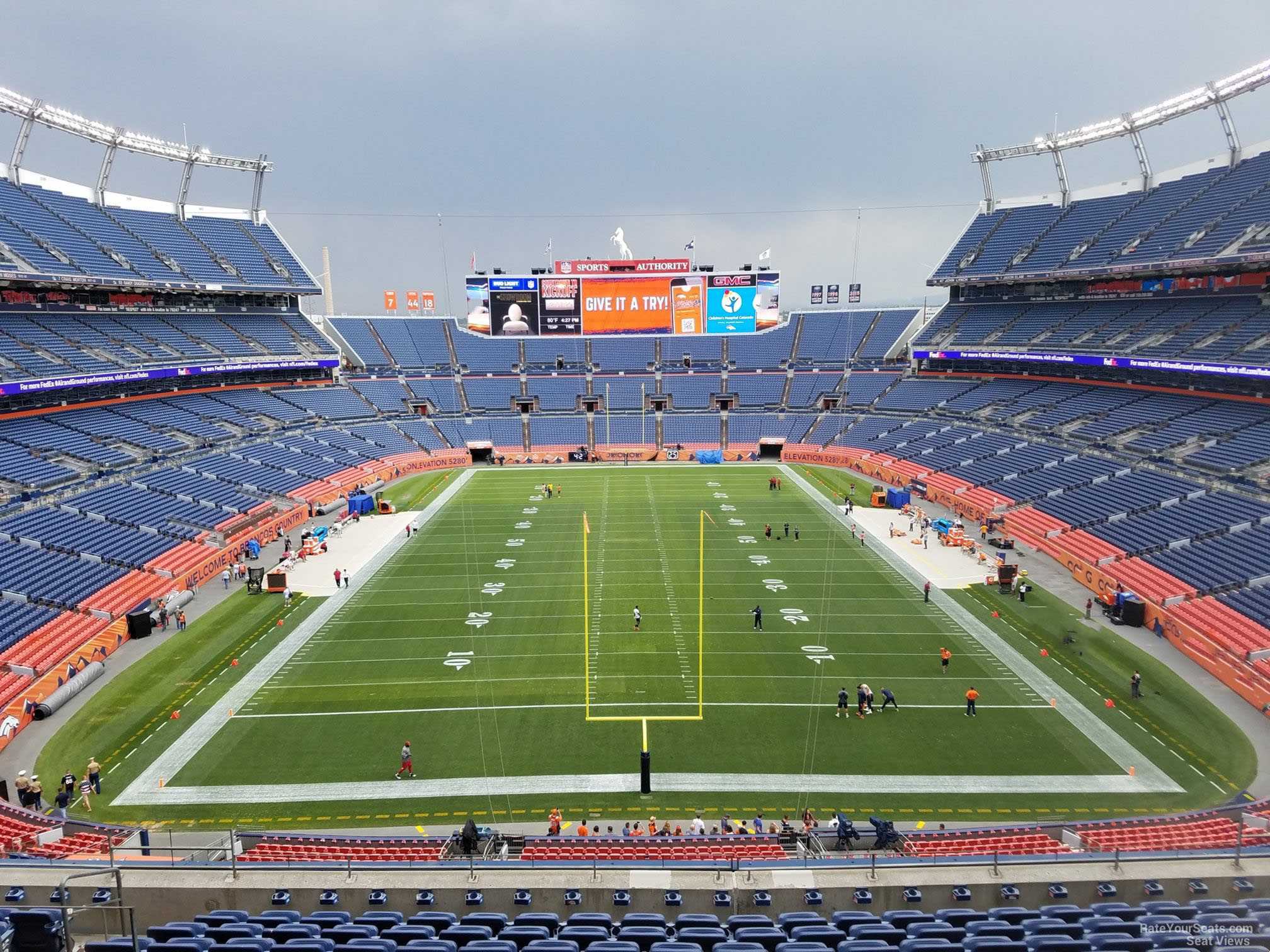 section 323, row 12 seat view  - empower field (at mile high)