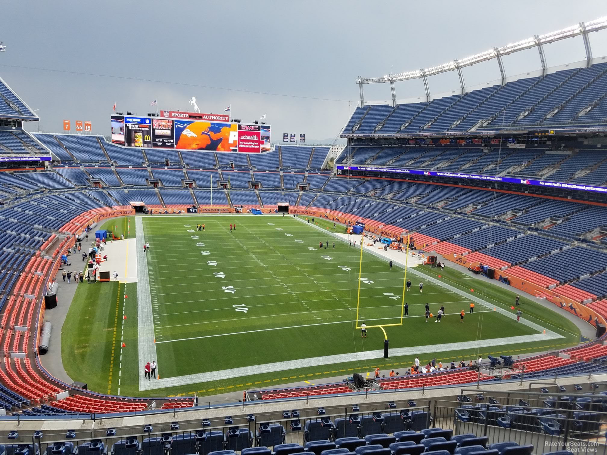section 325, row 12 seat view  - empower field (at mile high)