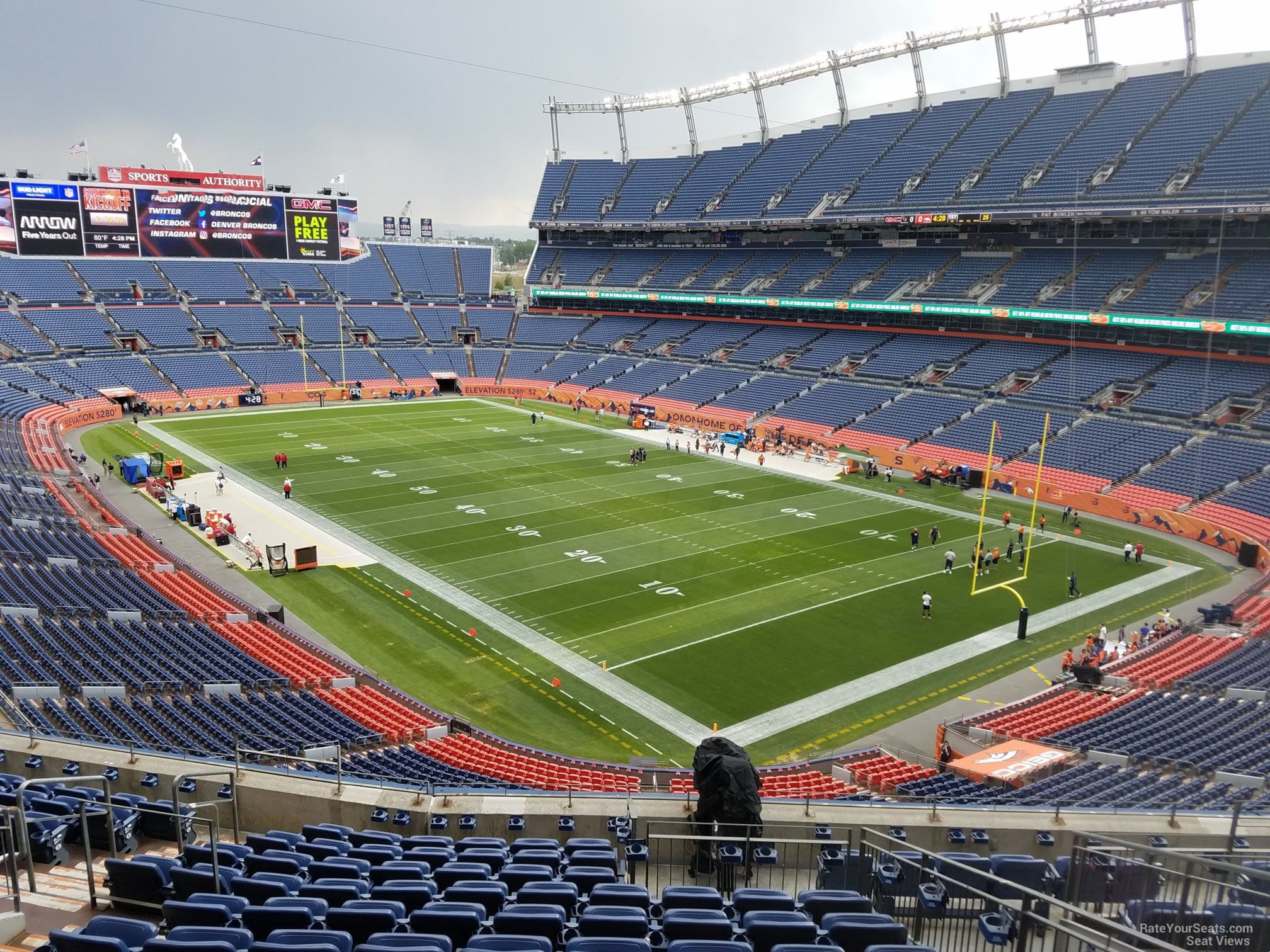 section 328, row 12 seat view  - empower field (at mile high)