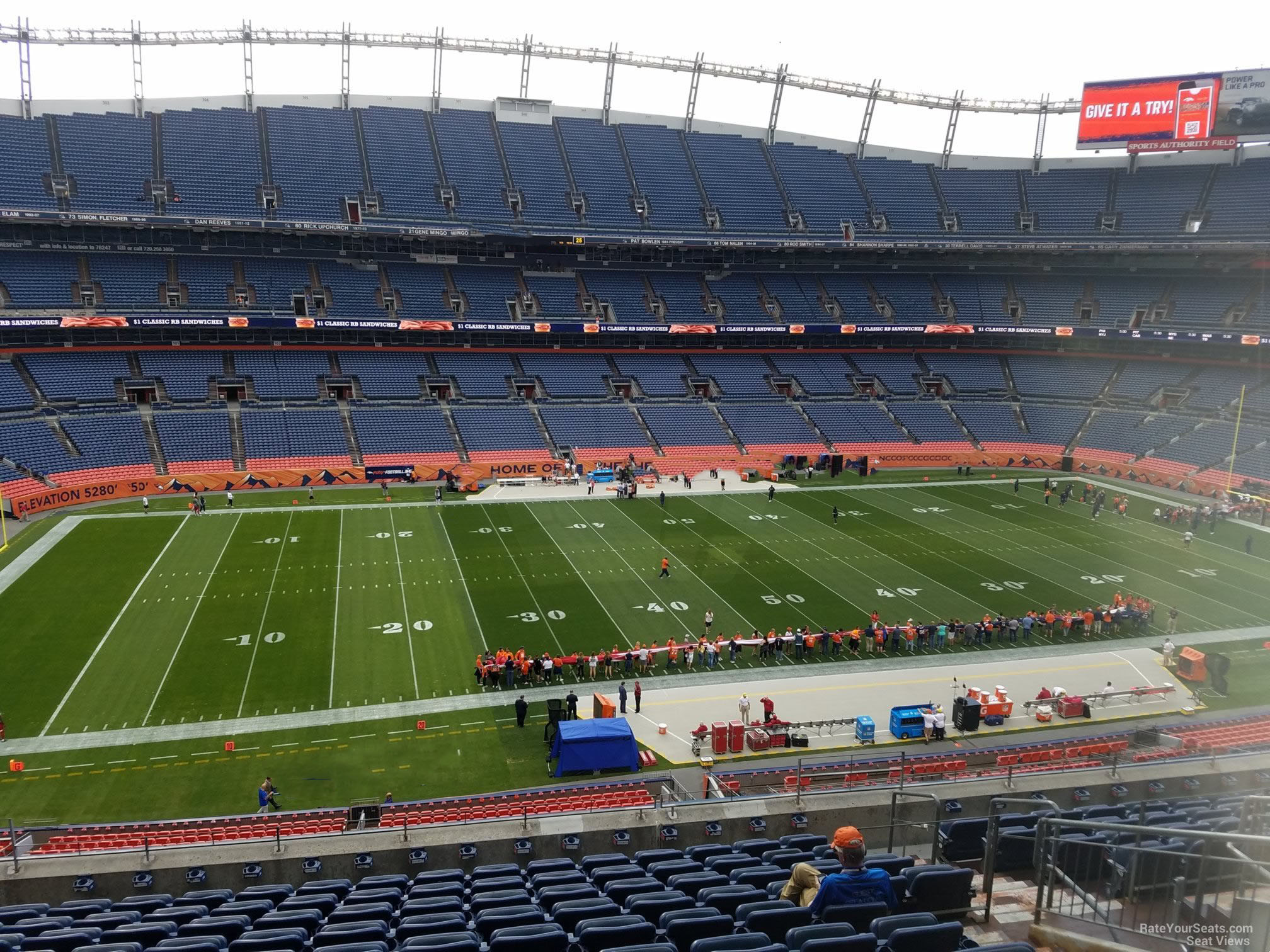 section 340, row 12 seat view  - empower field (at mile high)