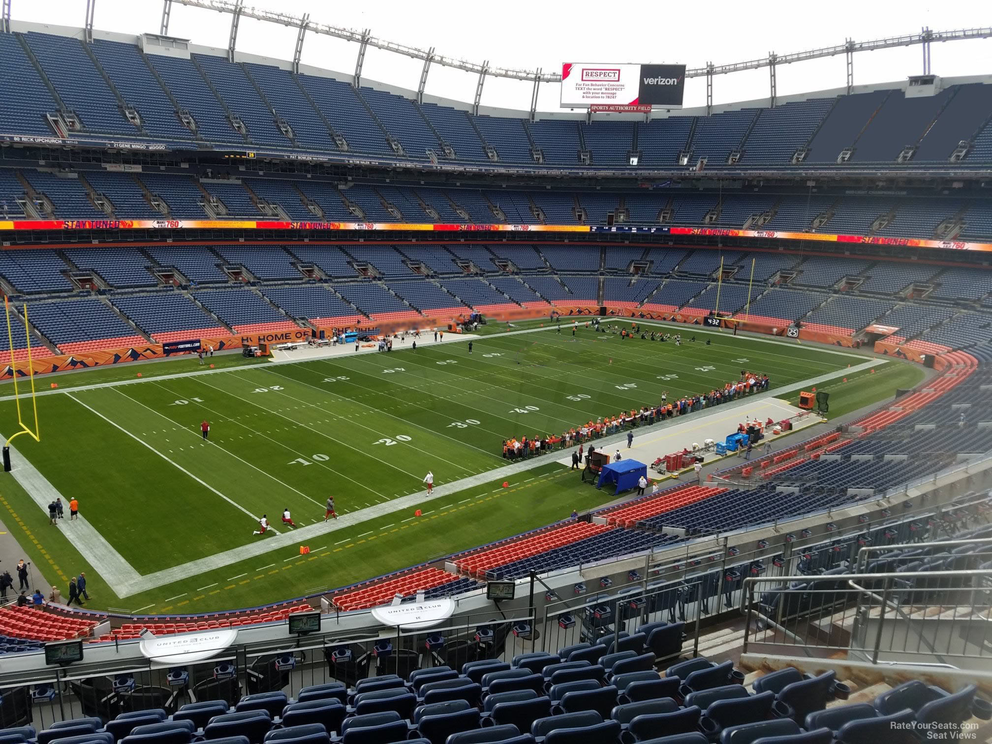 section 344, row 12 seat view  - empower field (at mile high)