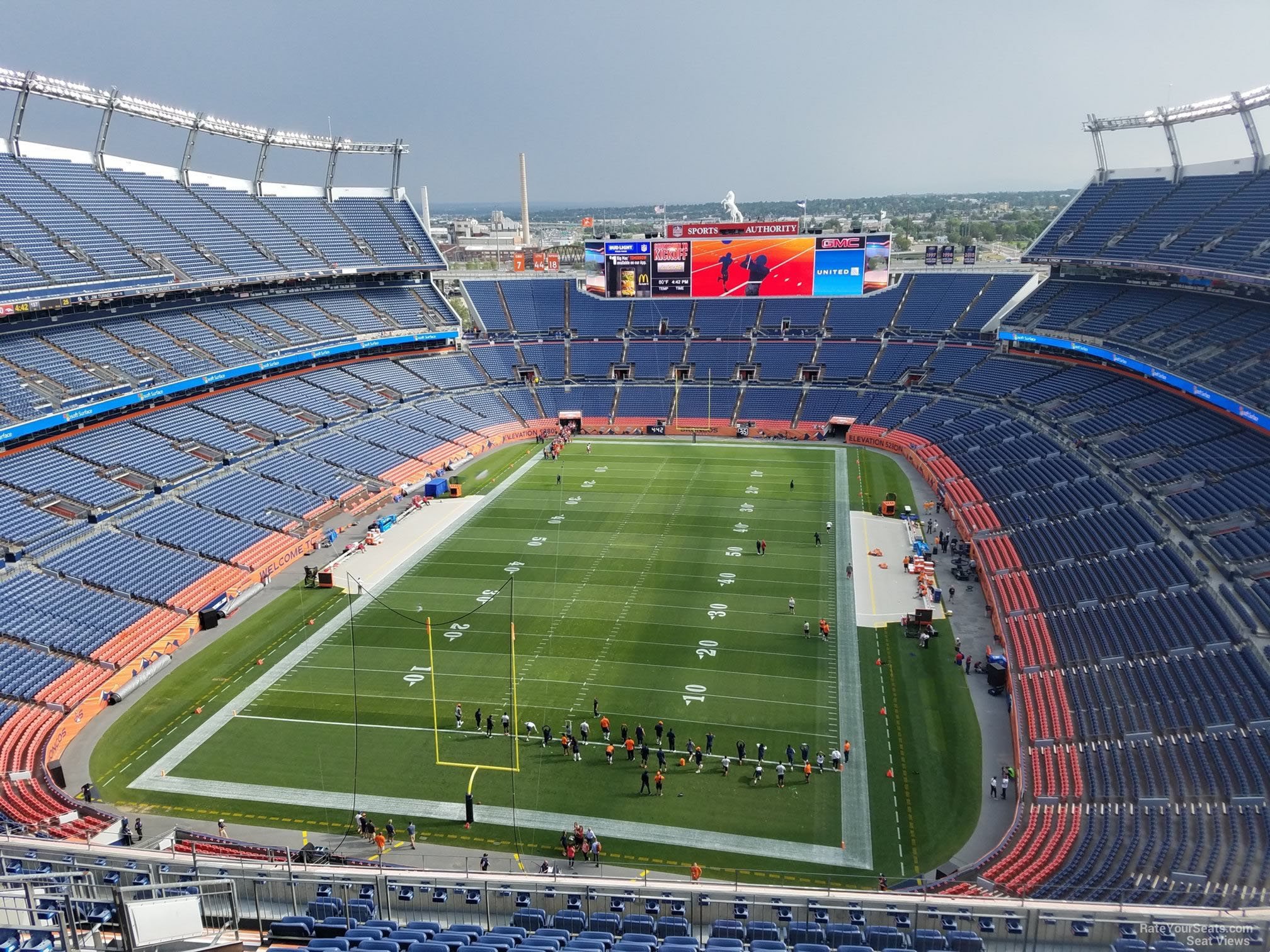 section 519, row 16 seat view  - empower field (at mile high)