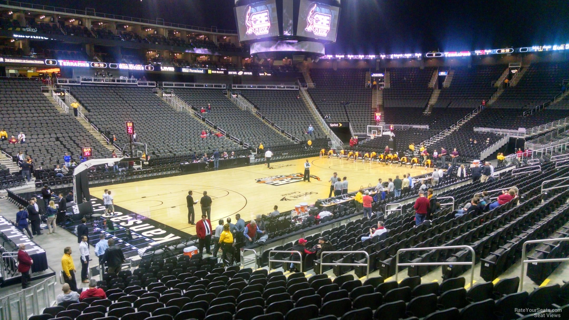 section 108, row 18 seat view  for basketball - t-mobile center