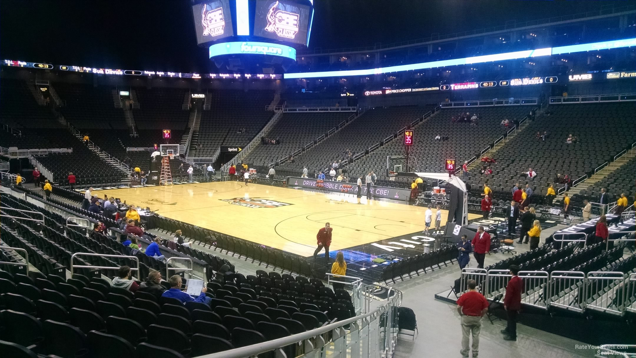 section 114, row 10 seat view  for basketball - t-mobile center
