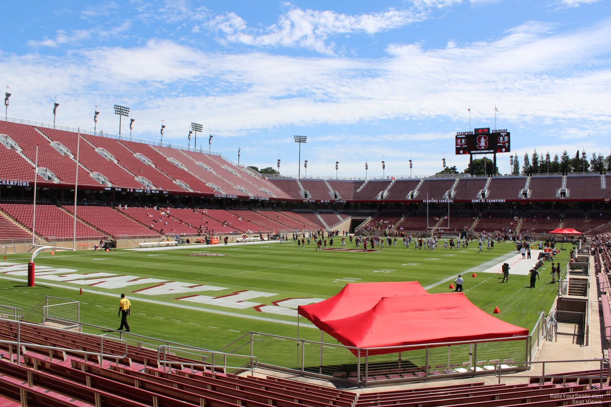 section 120, row j seat view  - stanford stadium
