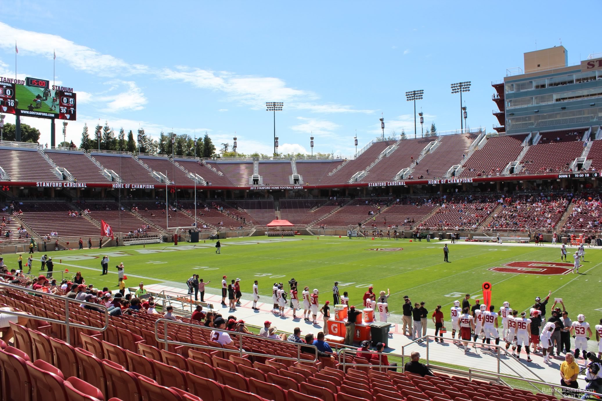 section 133, row j seat view  - stanford stadium