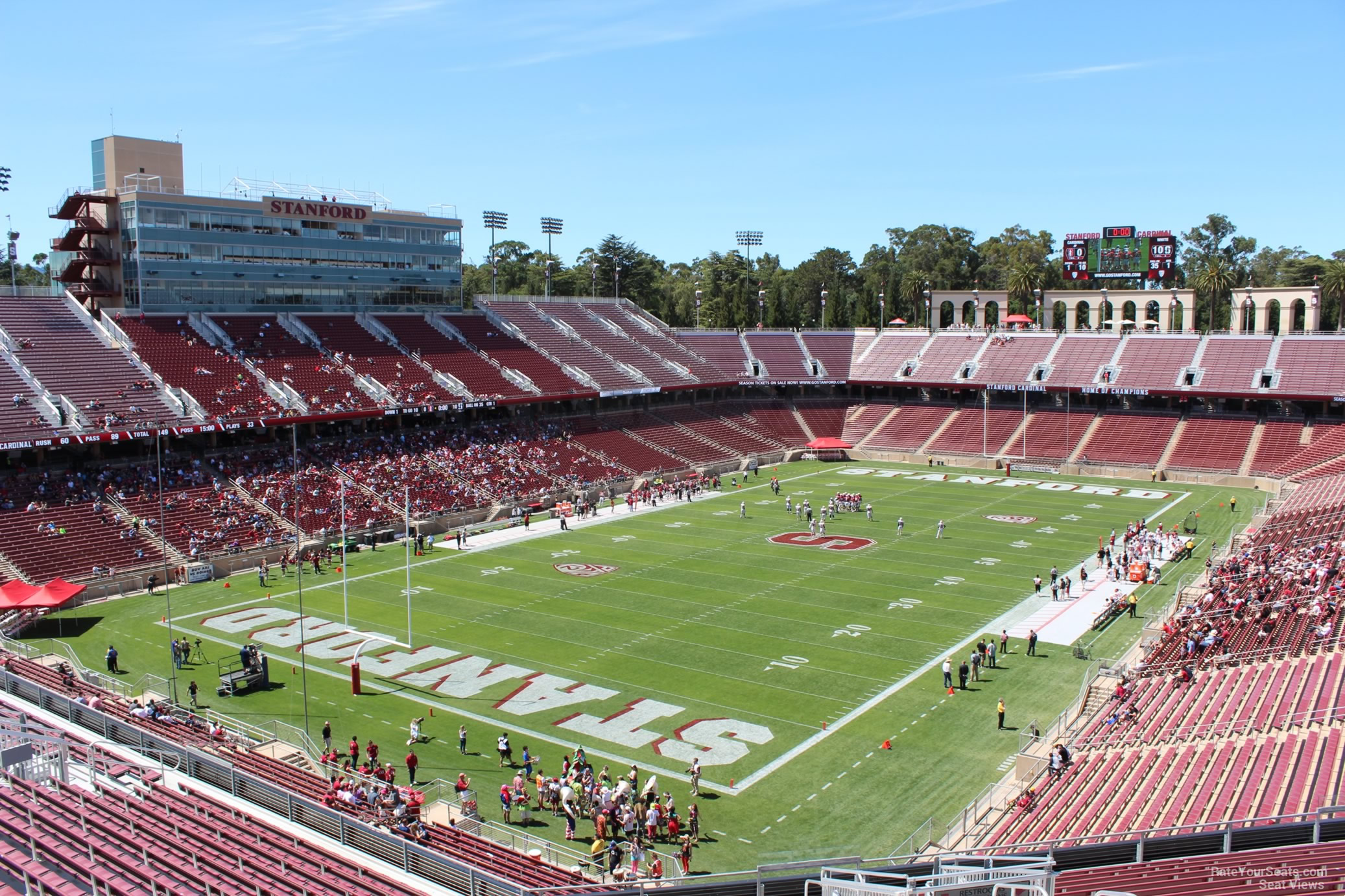 section 240, row j seat view  - stanford stadium