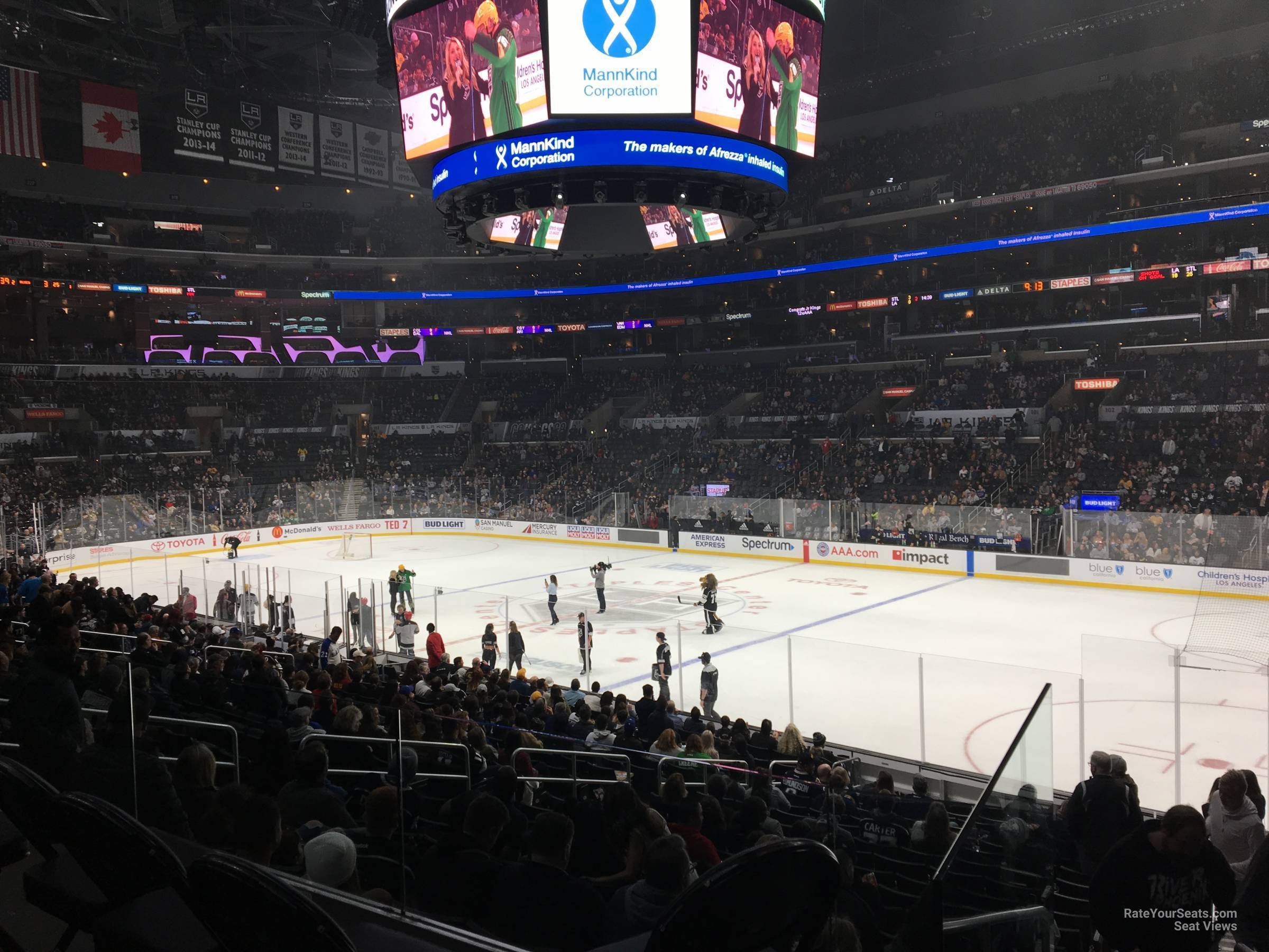 section 109, row 20 seat view  for hockey - crypto.com arena
