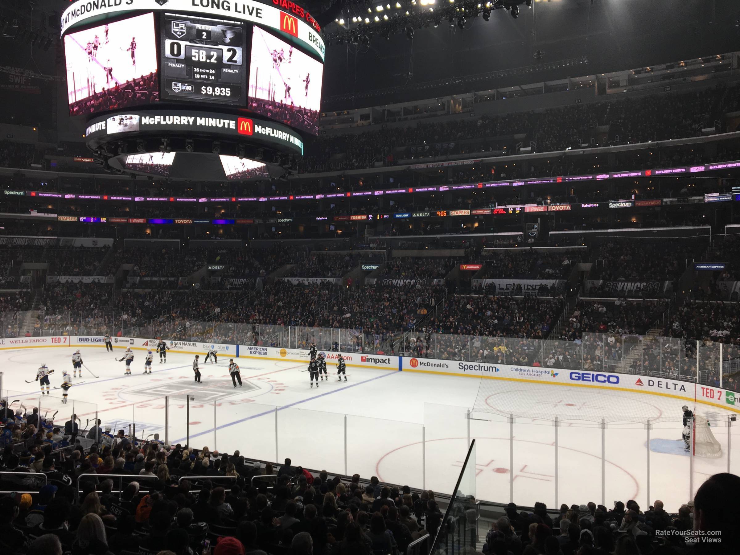 section 118, row 20 seat view  for hockey - crypto.com arena