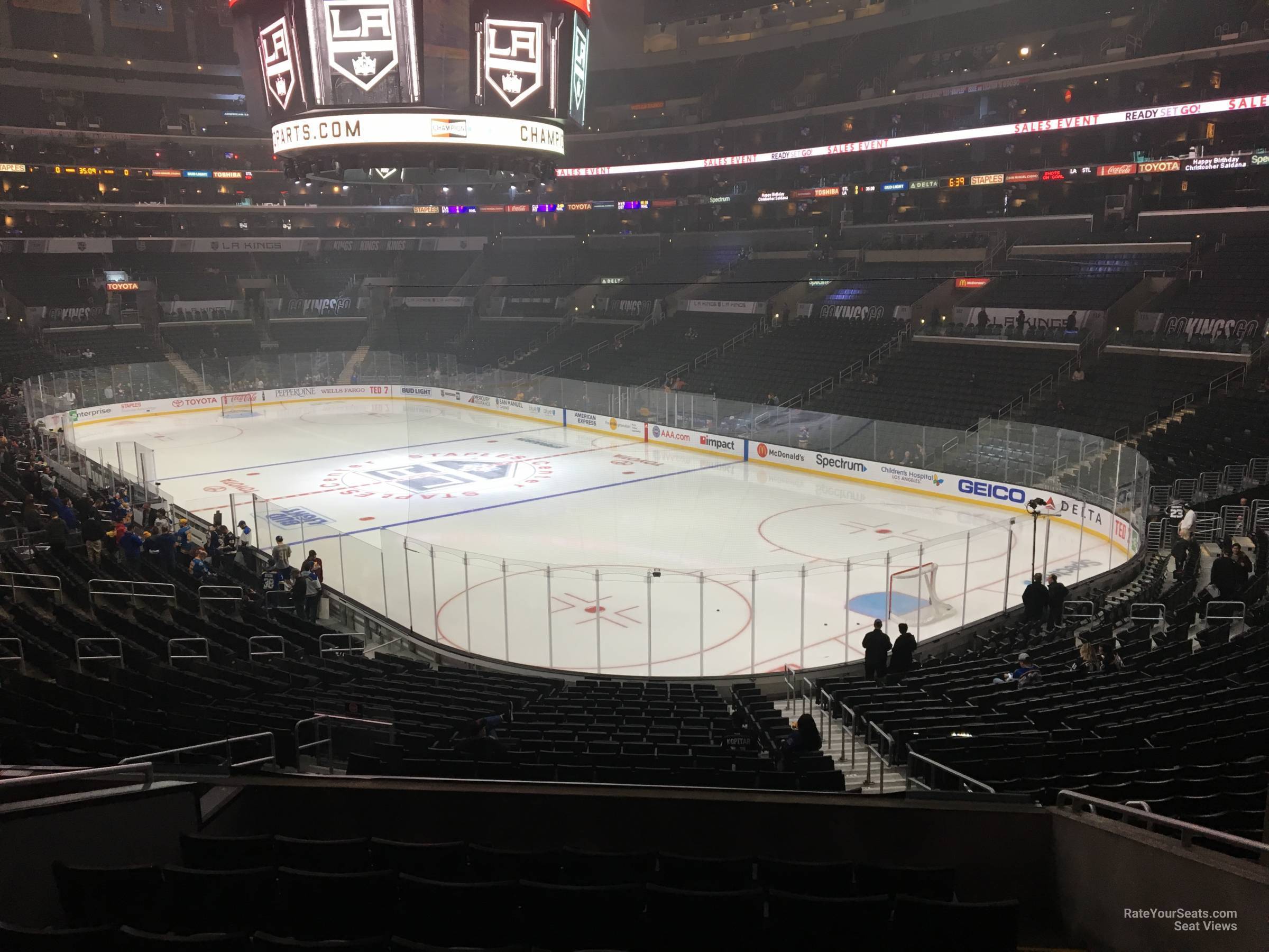 section 219, row 6 seat view  for hockey - crypto.com arena