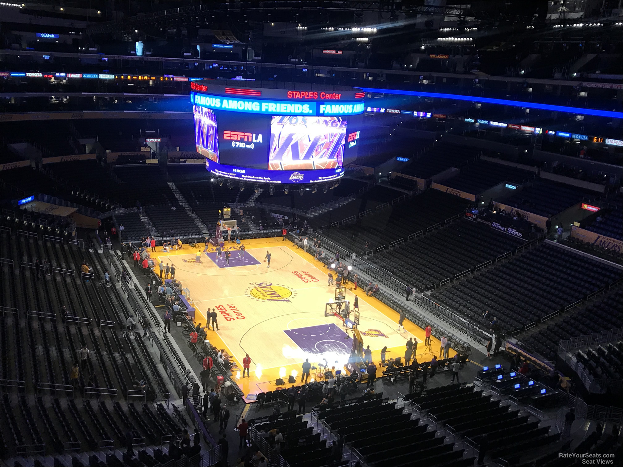 section 329, row 1 seat view for basketball - crypto.com arena
