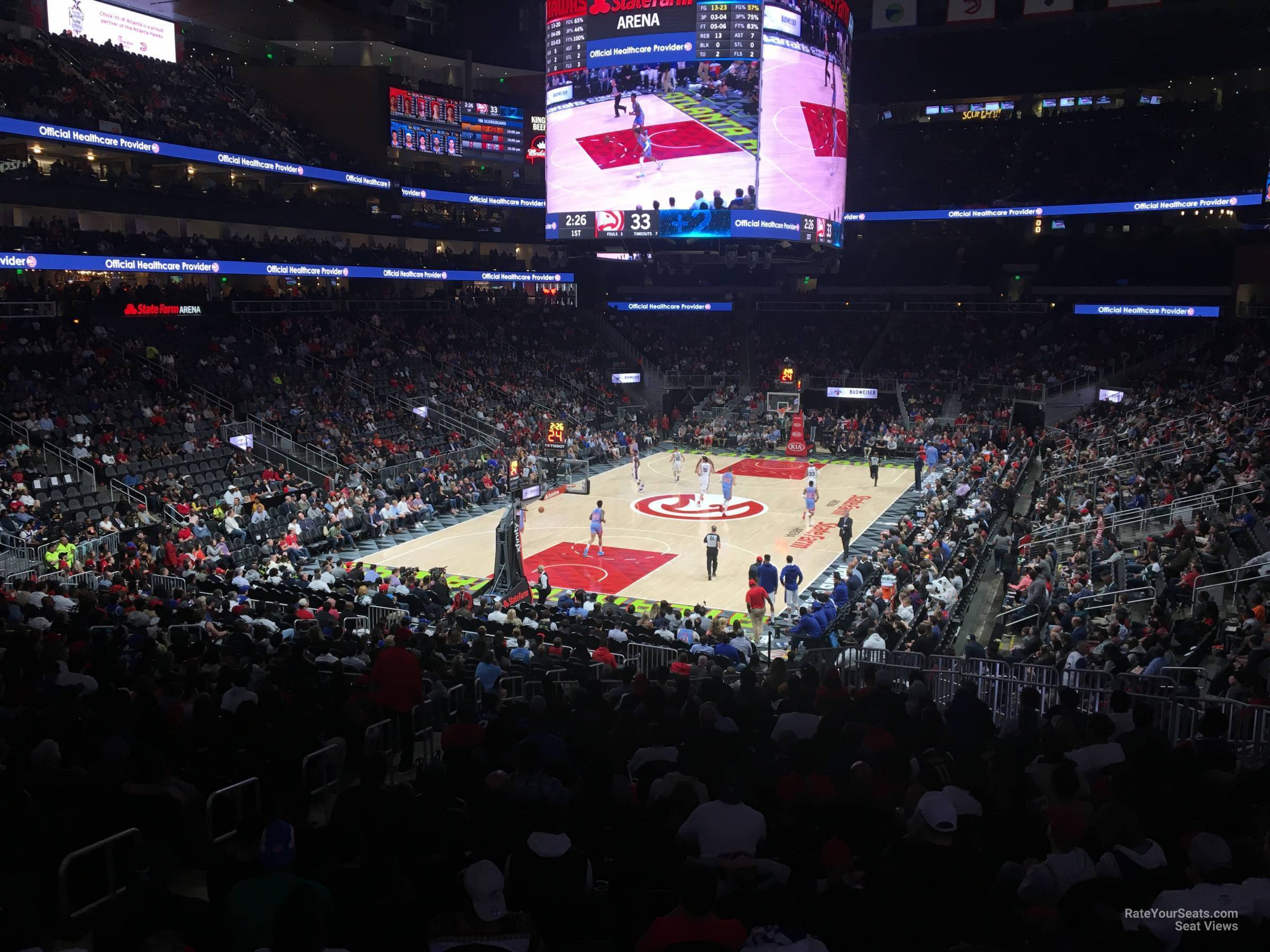section 101, row u seat view  for basketball - state farm arena